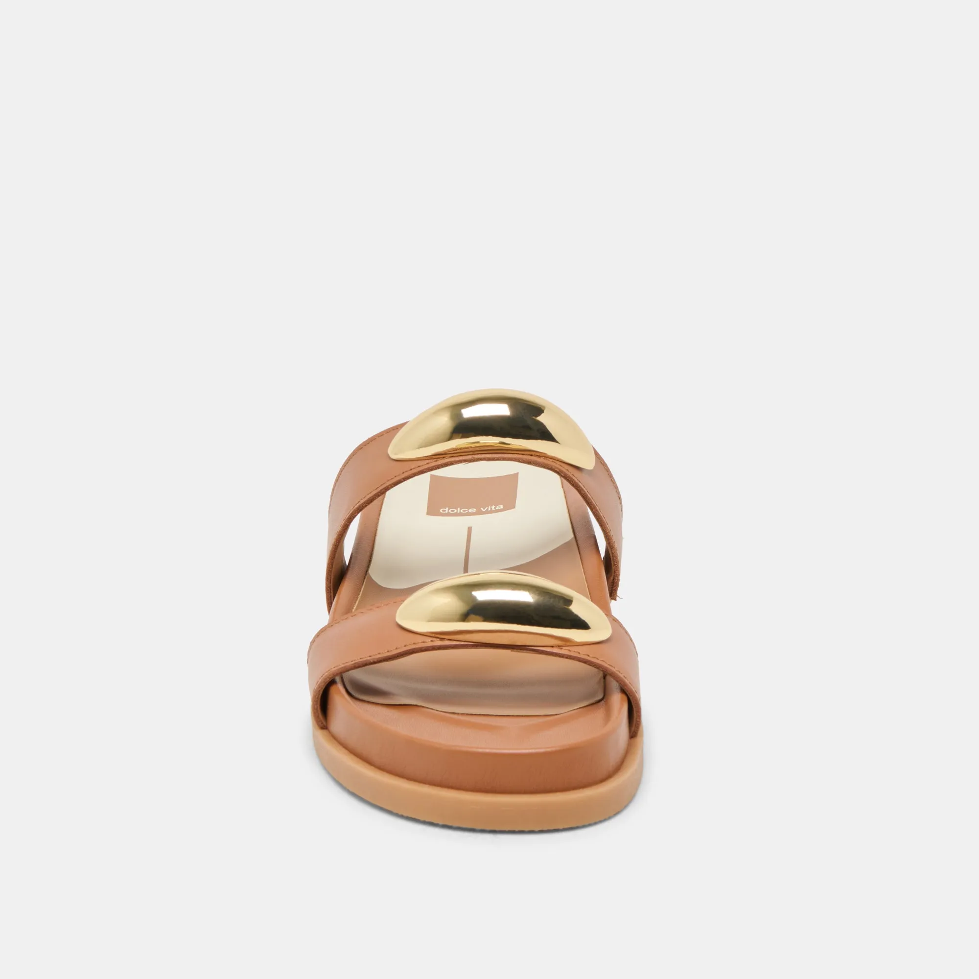 SANDALES SATINE EN CUIR SADDLE