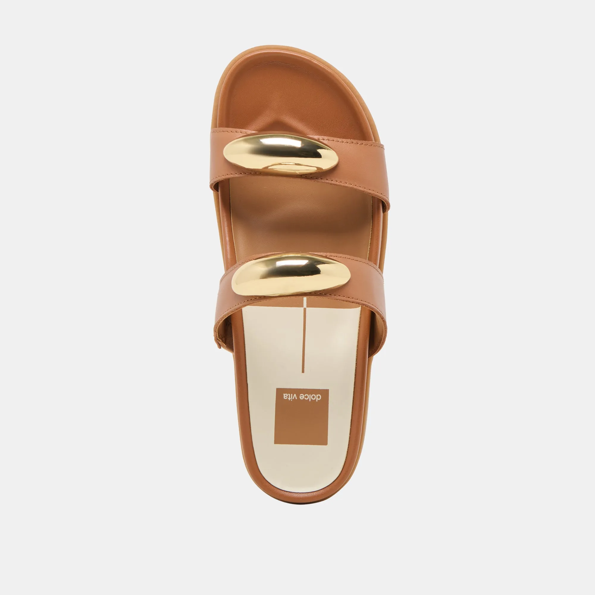SANDALES SATINE EN CUIR SADDLE