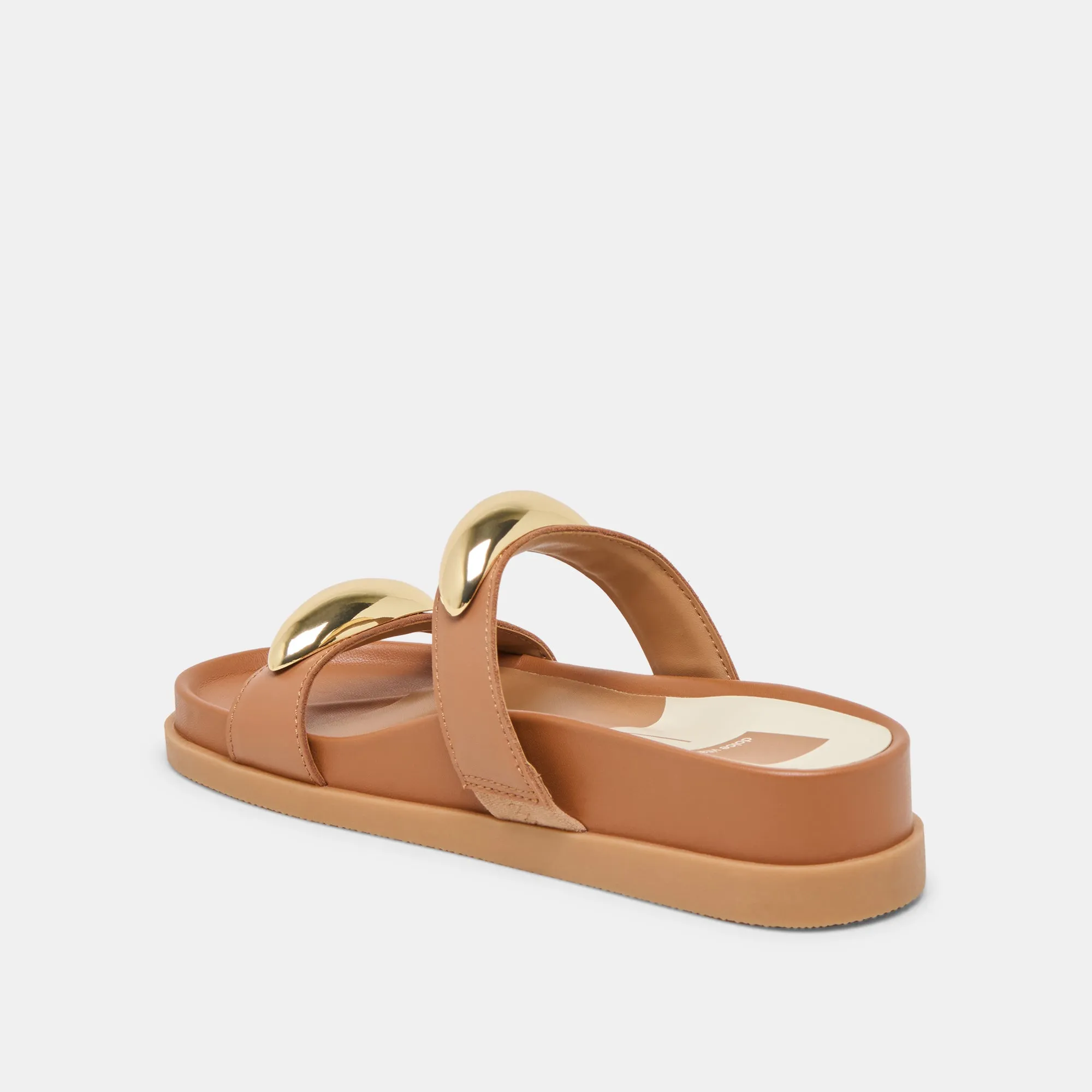 SANDALES SATINE EN CUIR SADDLE