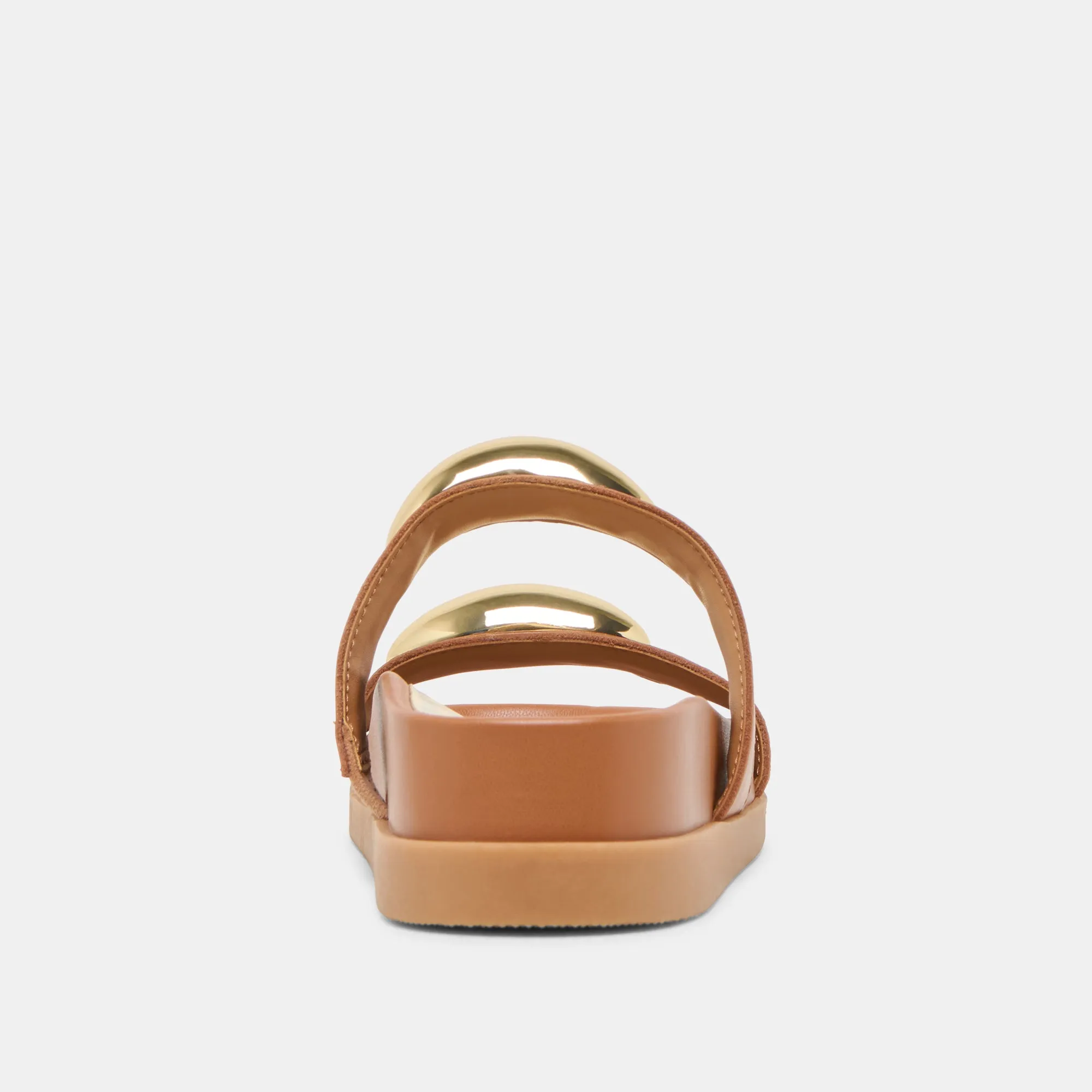 SANDALES SATINE EN CUIR SADDLE