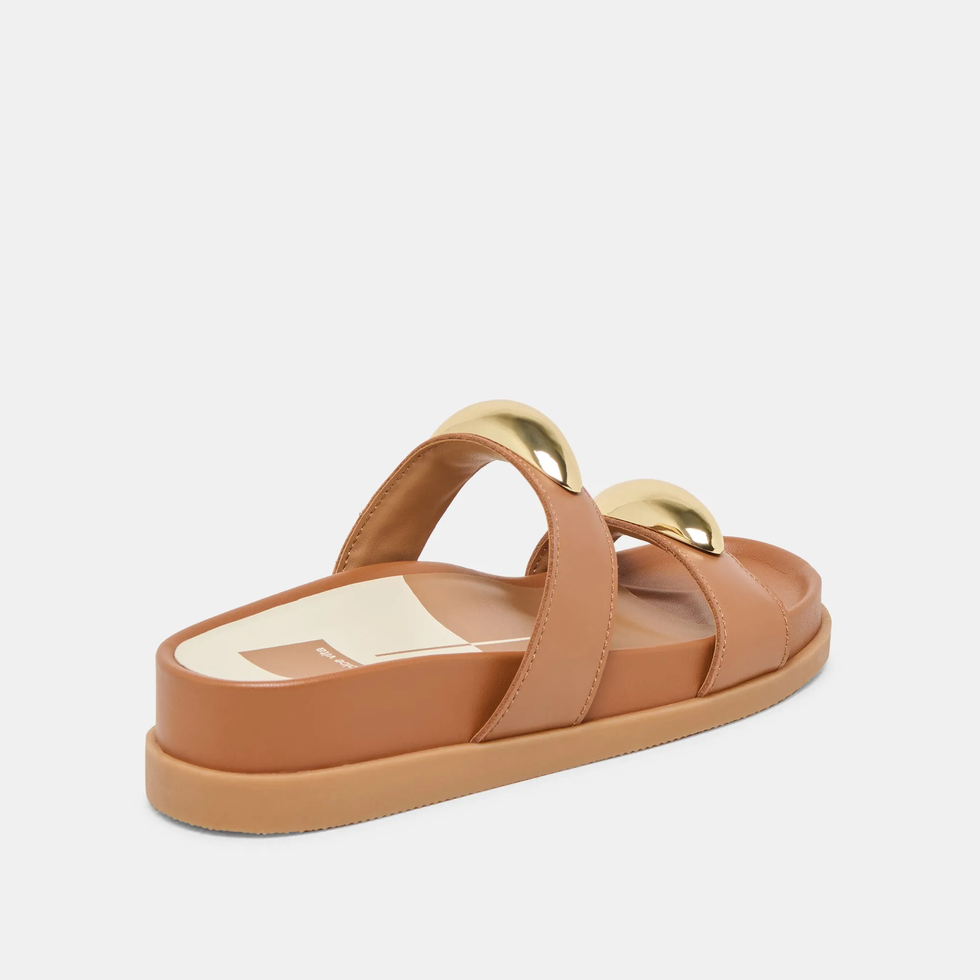 SANDALES SATINE EN CUIR SADDLE