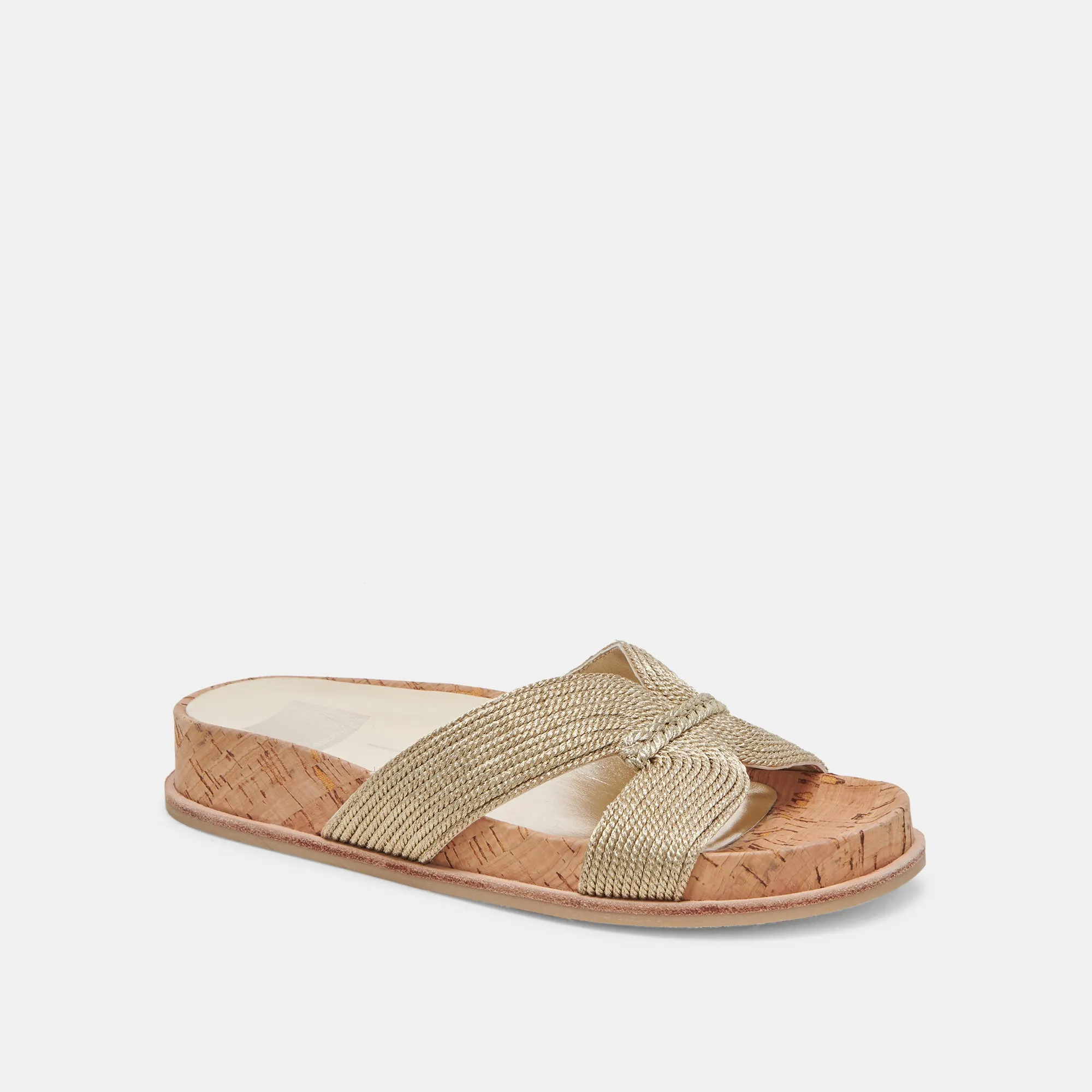 SELDA SANDALES DORÉES EN RAFFIA
