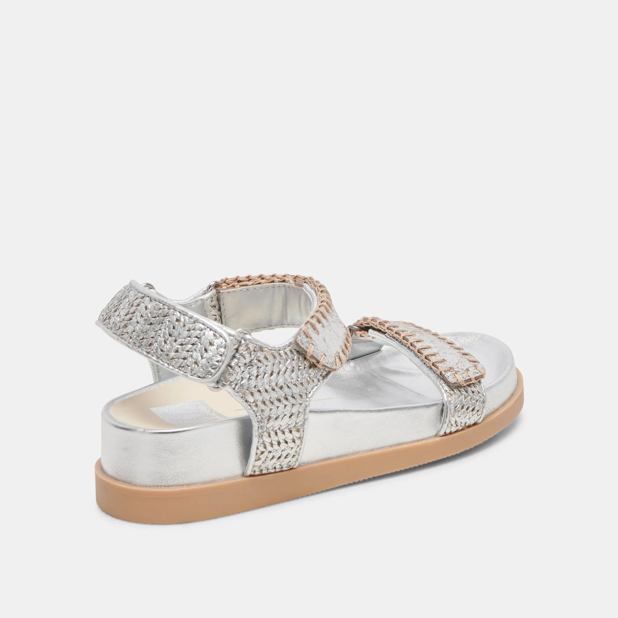 SANDALES SENORA TRICOT ARGENT