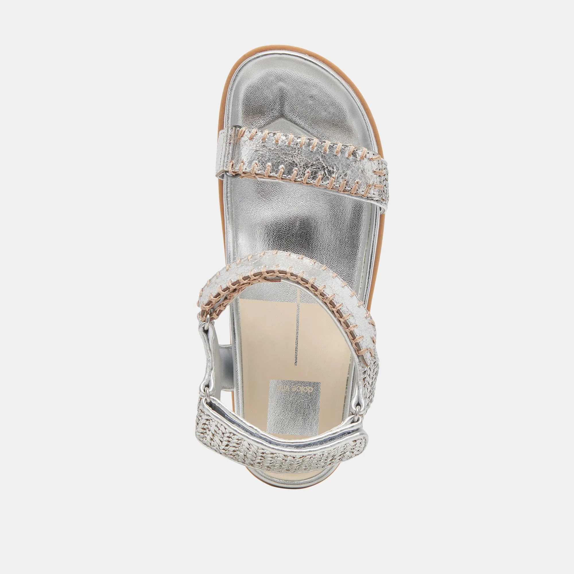 SANDALES SENORA TRICOT ARGENT