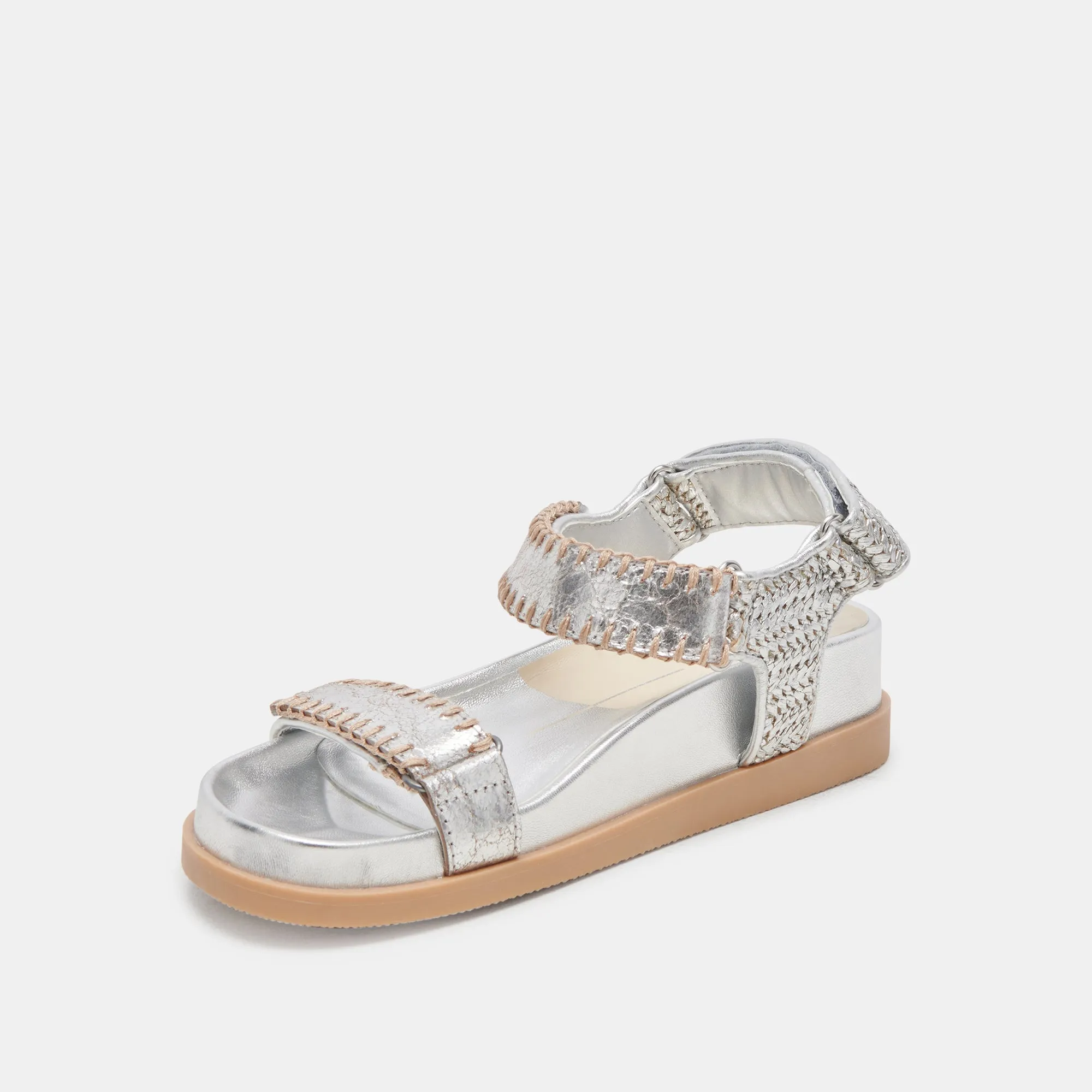 SANDALES SENORA TRICOT ARGENT