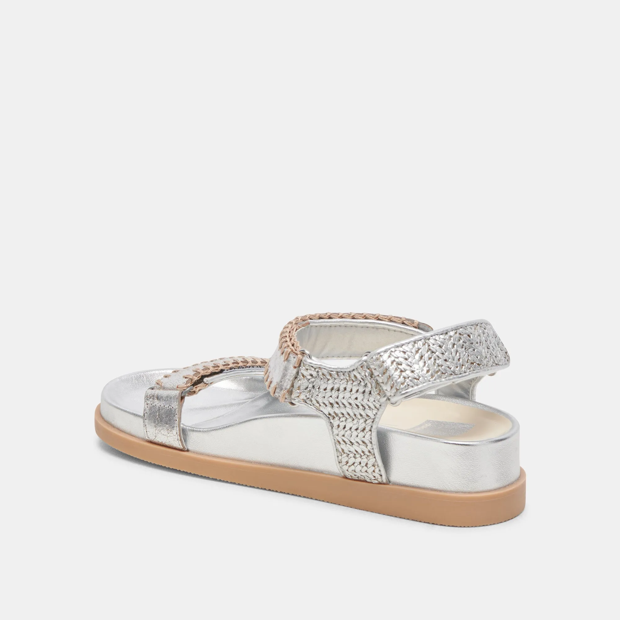 SANDALES SENORA TRICOT ARGENT
