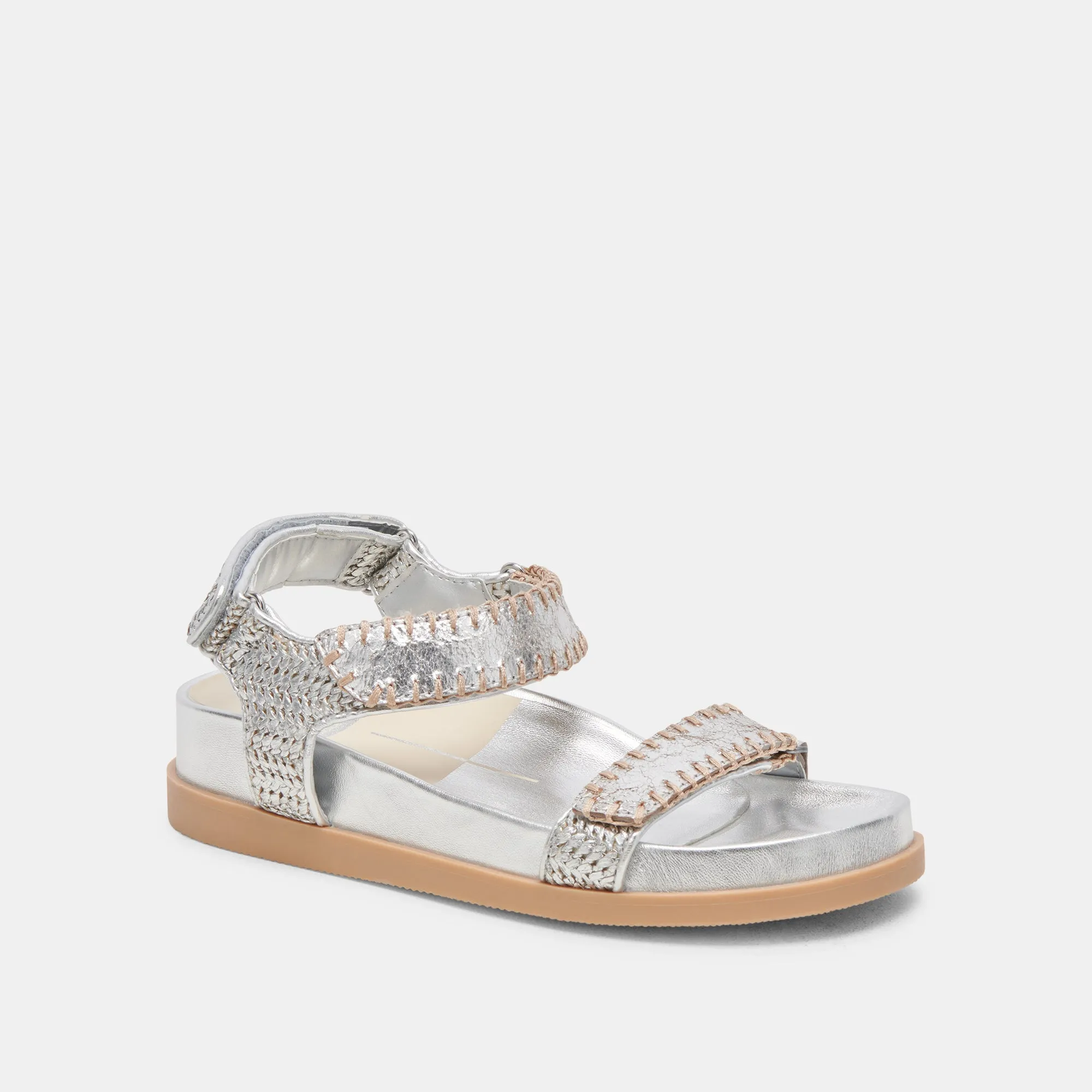 SANDALES SENORA TRICOT ARGENT