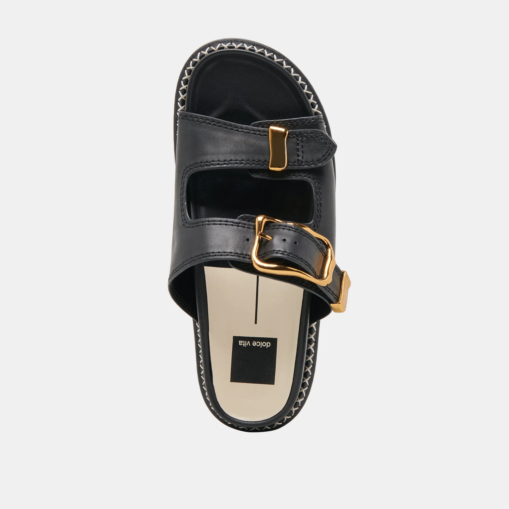 SANDALES SEVANA EN CUIR NOIR