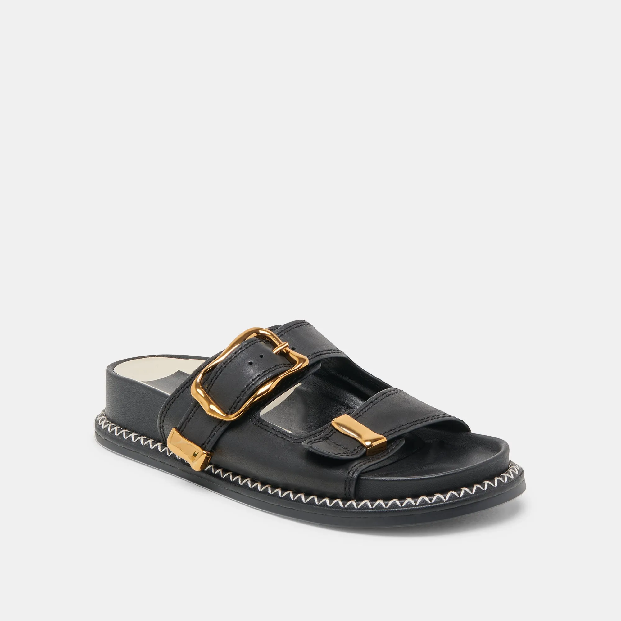 SANDALES SEVANA EN CUIR NOIR