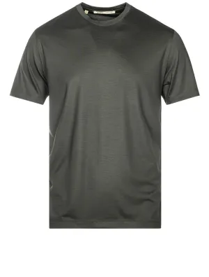 T-shirt en laine à manches courtes vert