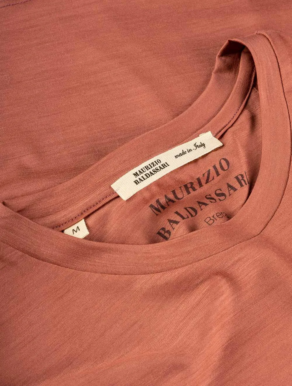 T-shirt en laine à manches courtes Pêche