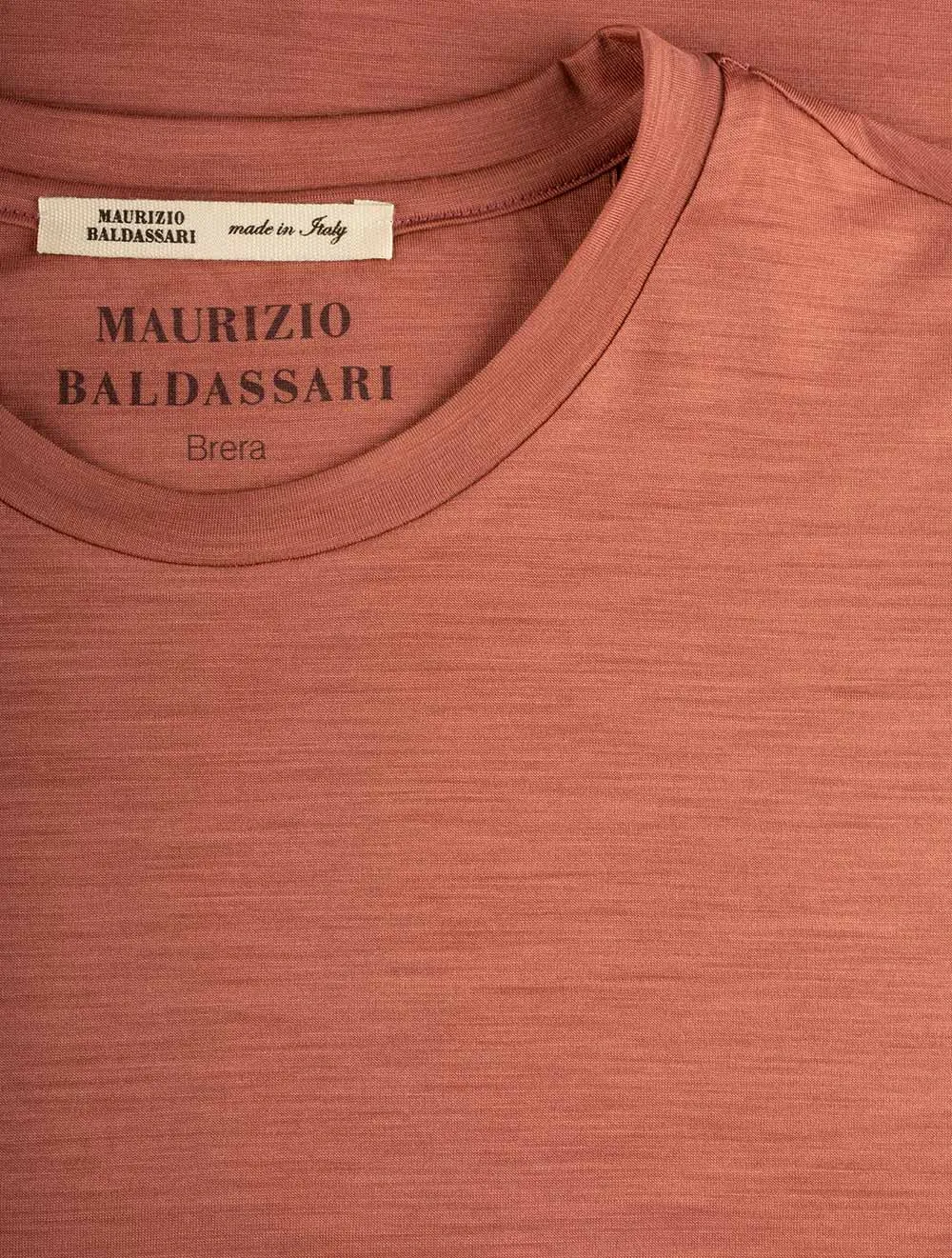 T-shirt en laine à manches courtes Pêche