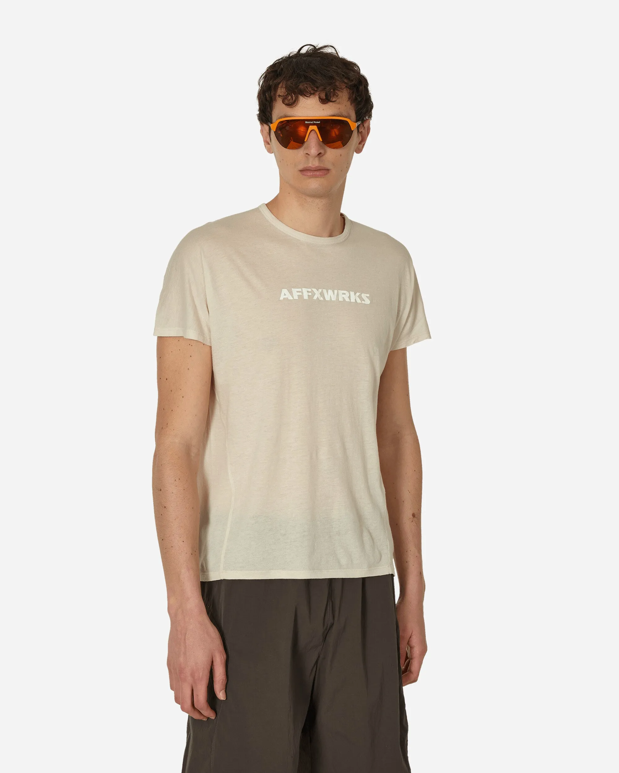 T-shirt sans épaules Blanc poussière