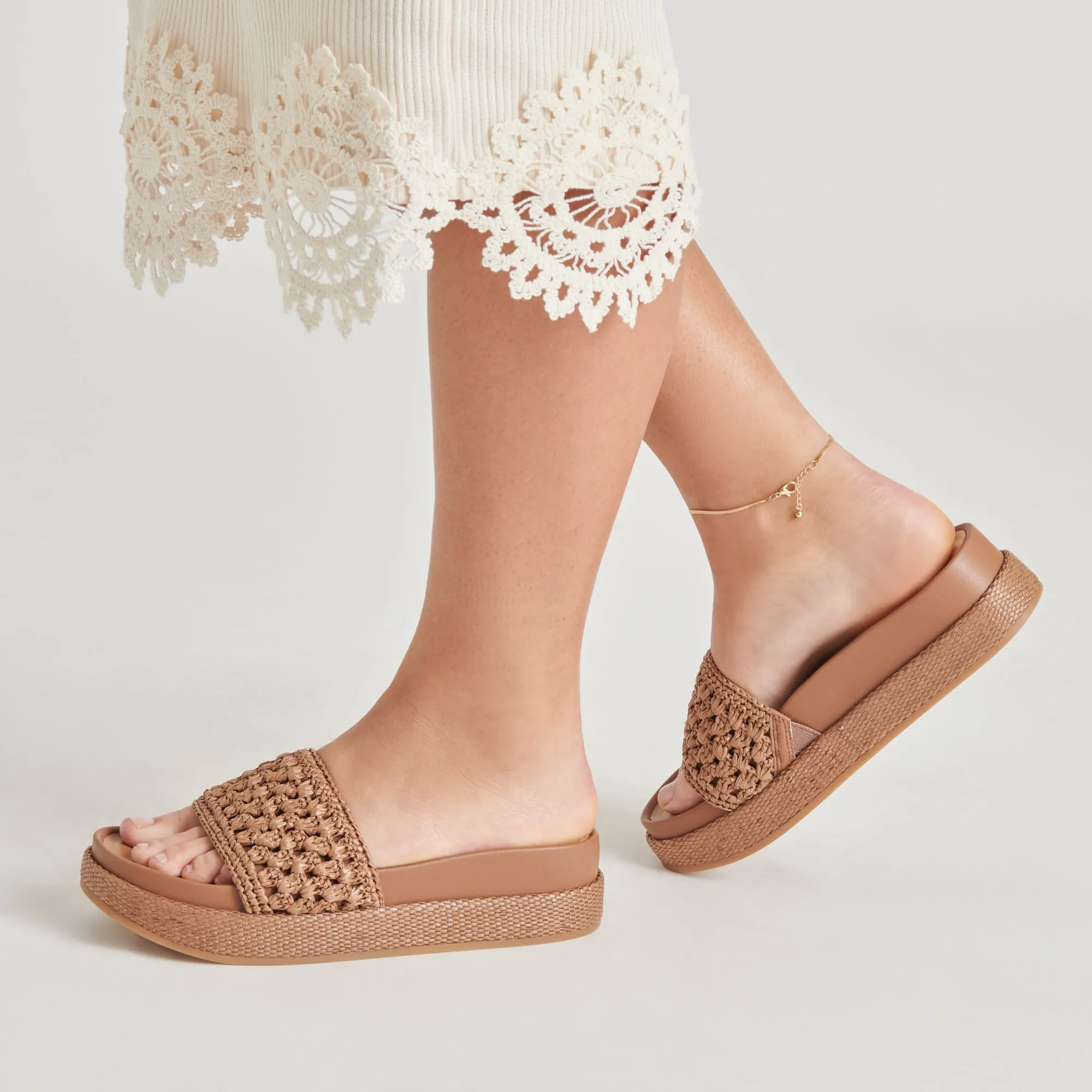 SANDALES SIDONA RAFFIA MARRON
