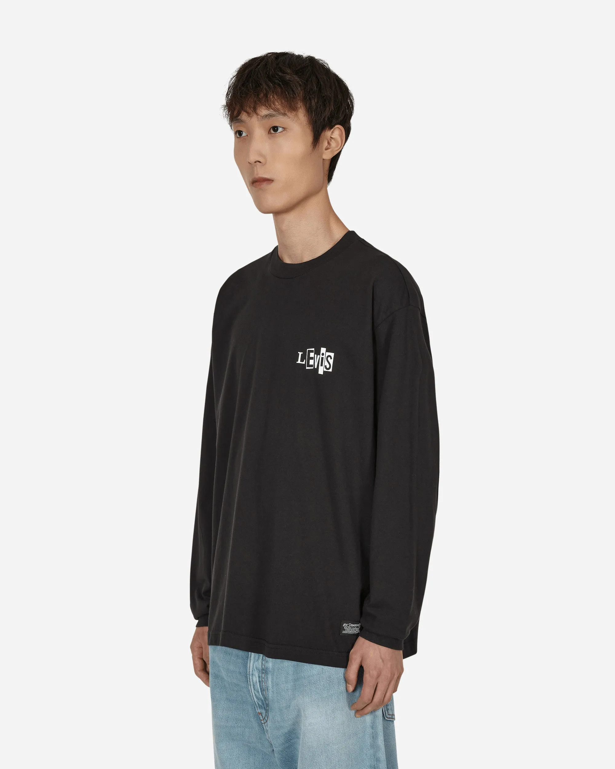 T-shirt manches longues à motif skateboard noir