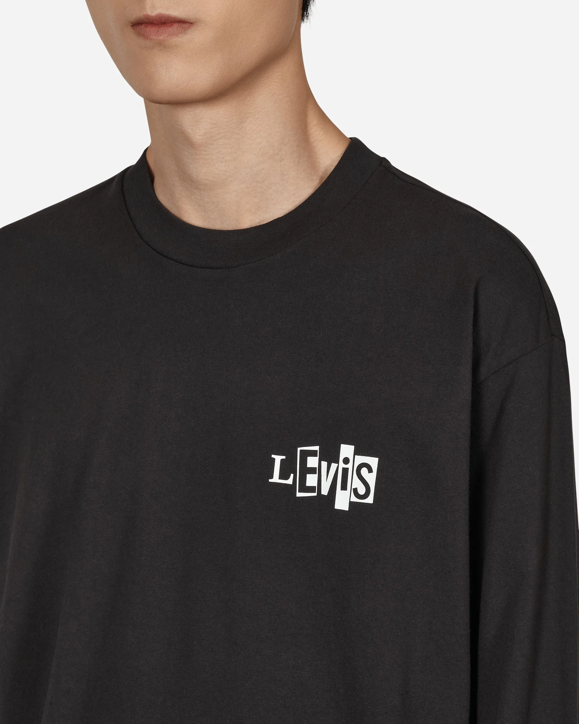 T-shirt manches longues à motif skateboard noir