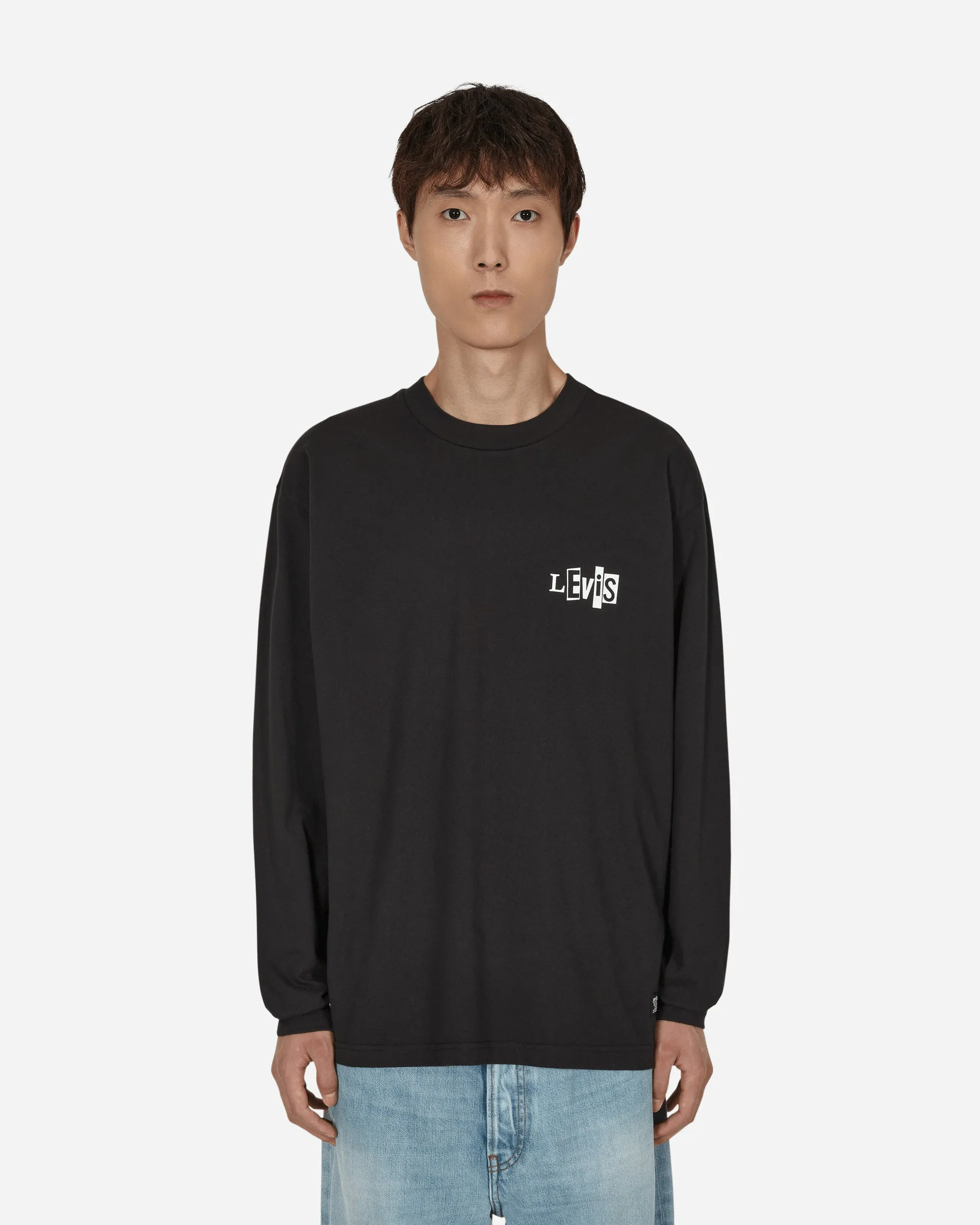 T-shirt manches longues à motif skateboard noir