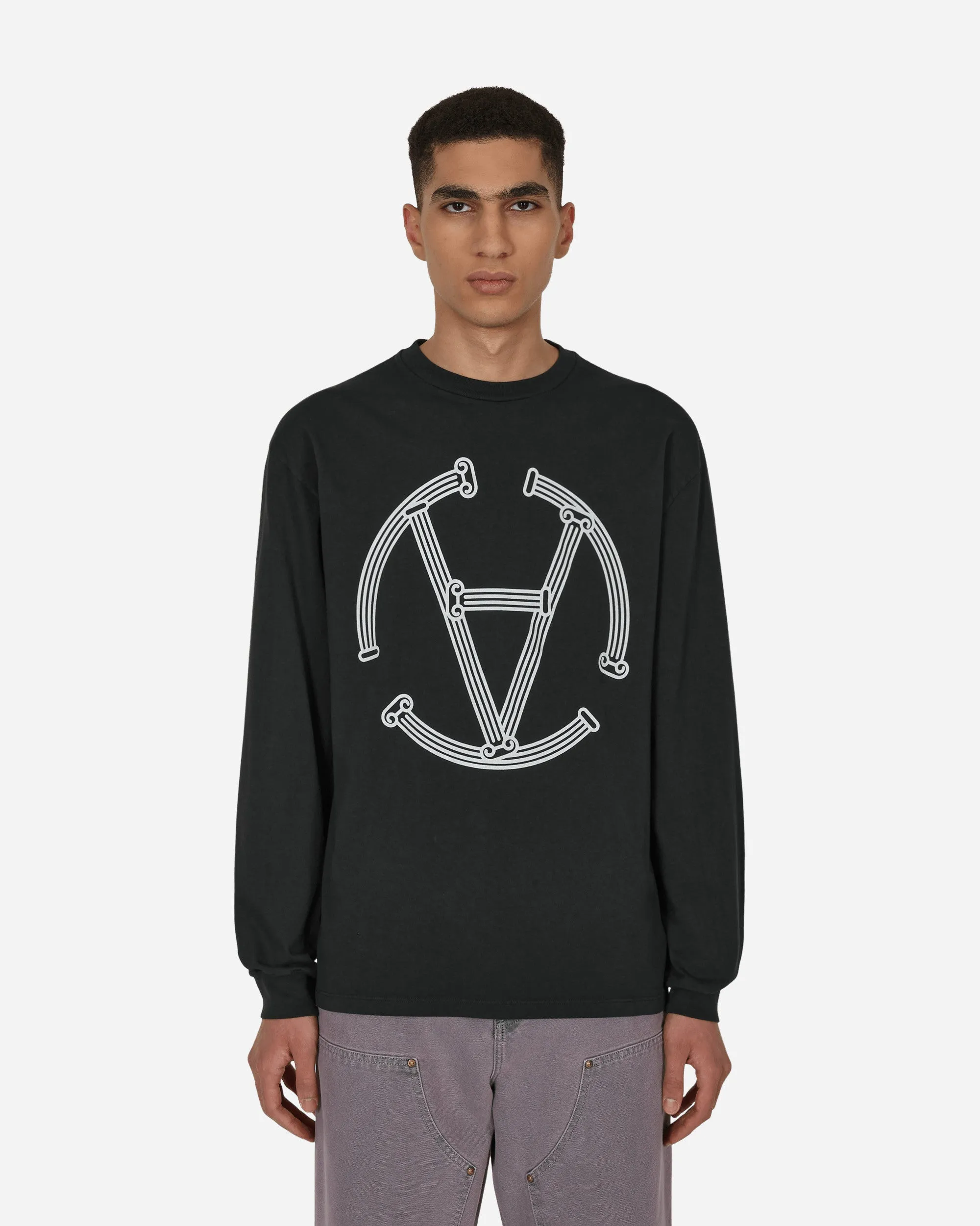 Slam Jam Colonne Exclusive Cercle T-Shirt Manches Longues Noir