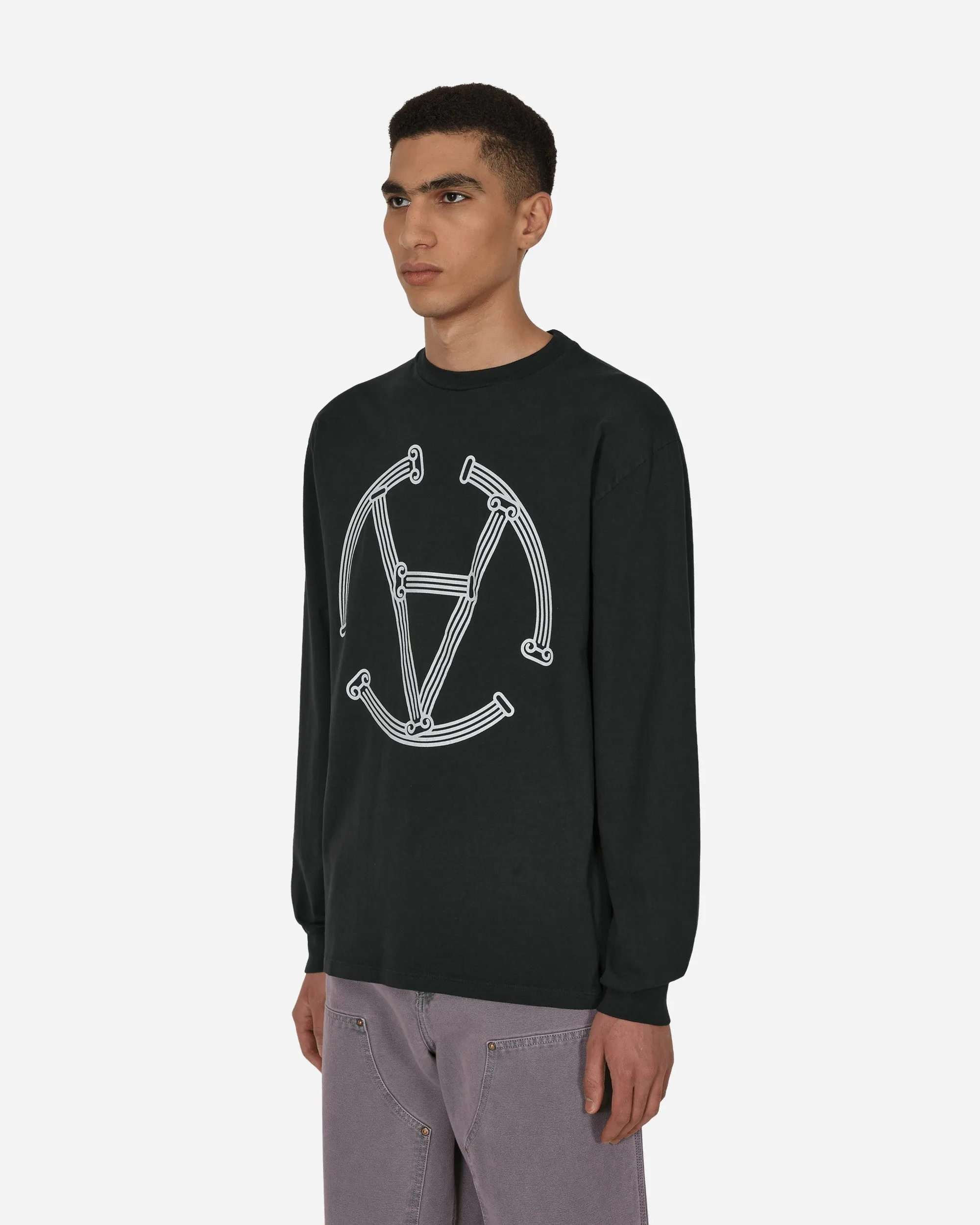 Slam Jam Colonne Exclusive Cercle T-Shirt Manches Longues Noir