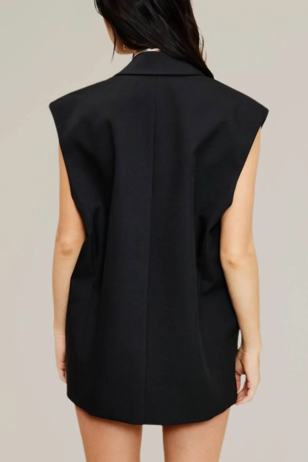 Veste gilet sans manches en noir
