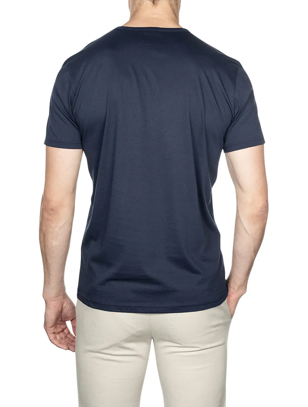 T-shirt en coton uni - Marine