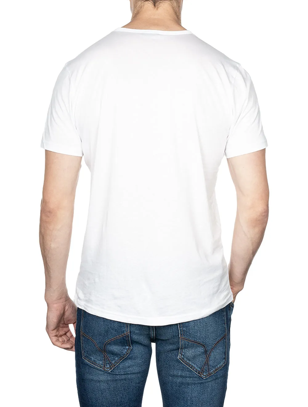 T-shirt en coton uni Blanc