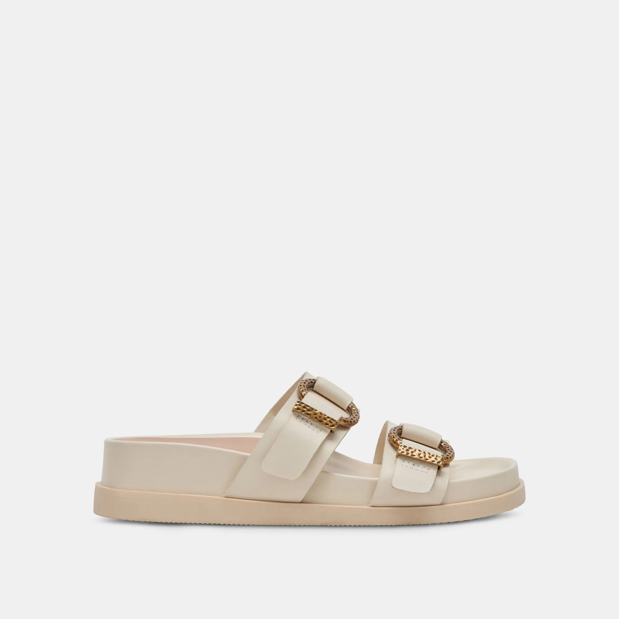 SANDALES SOYA EN CUIR BLANC