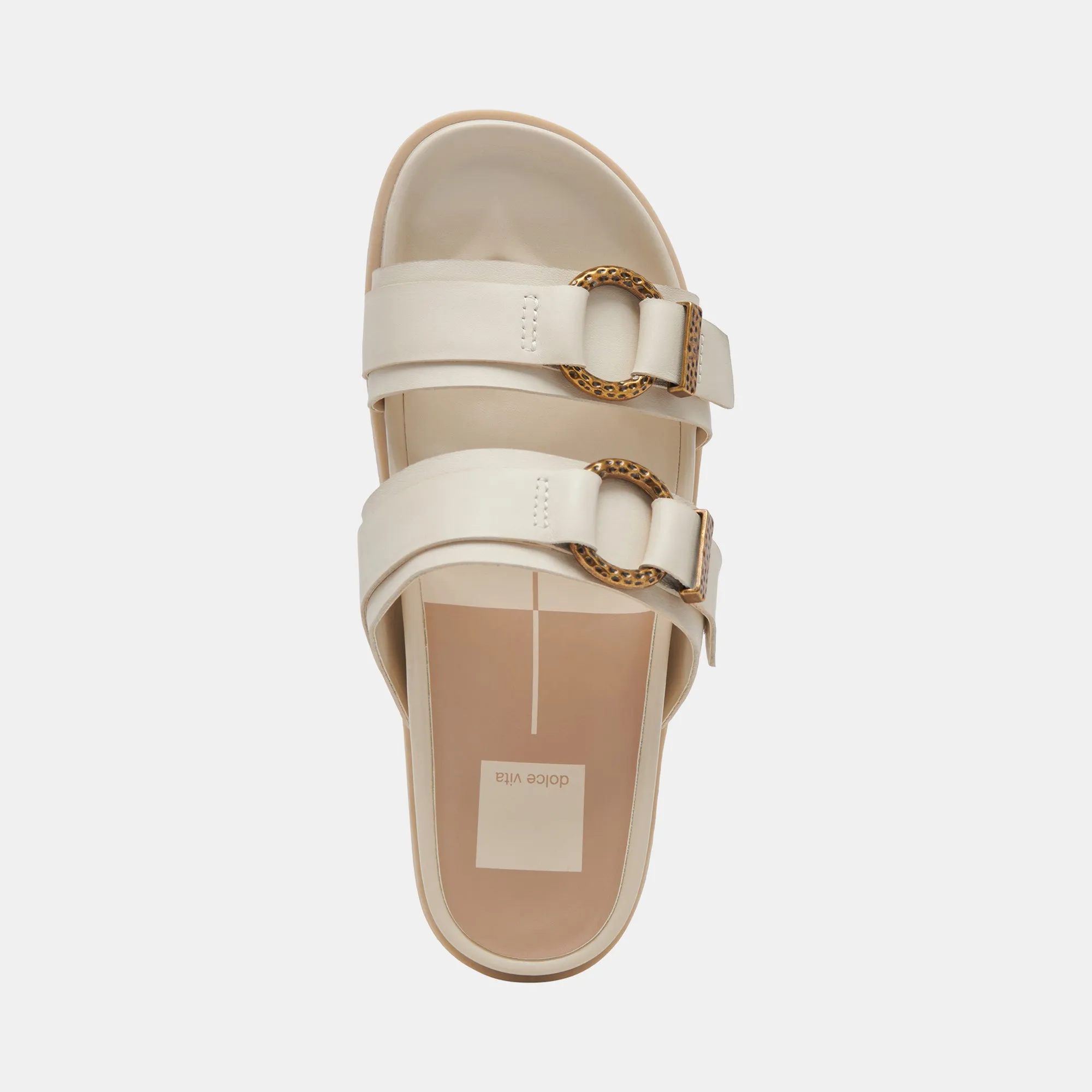 SANDALES SOYA EN CUIR BLANC