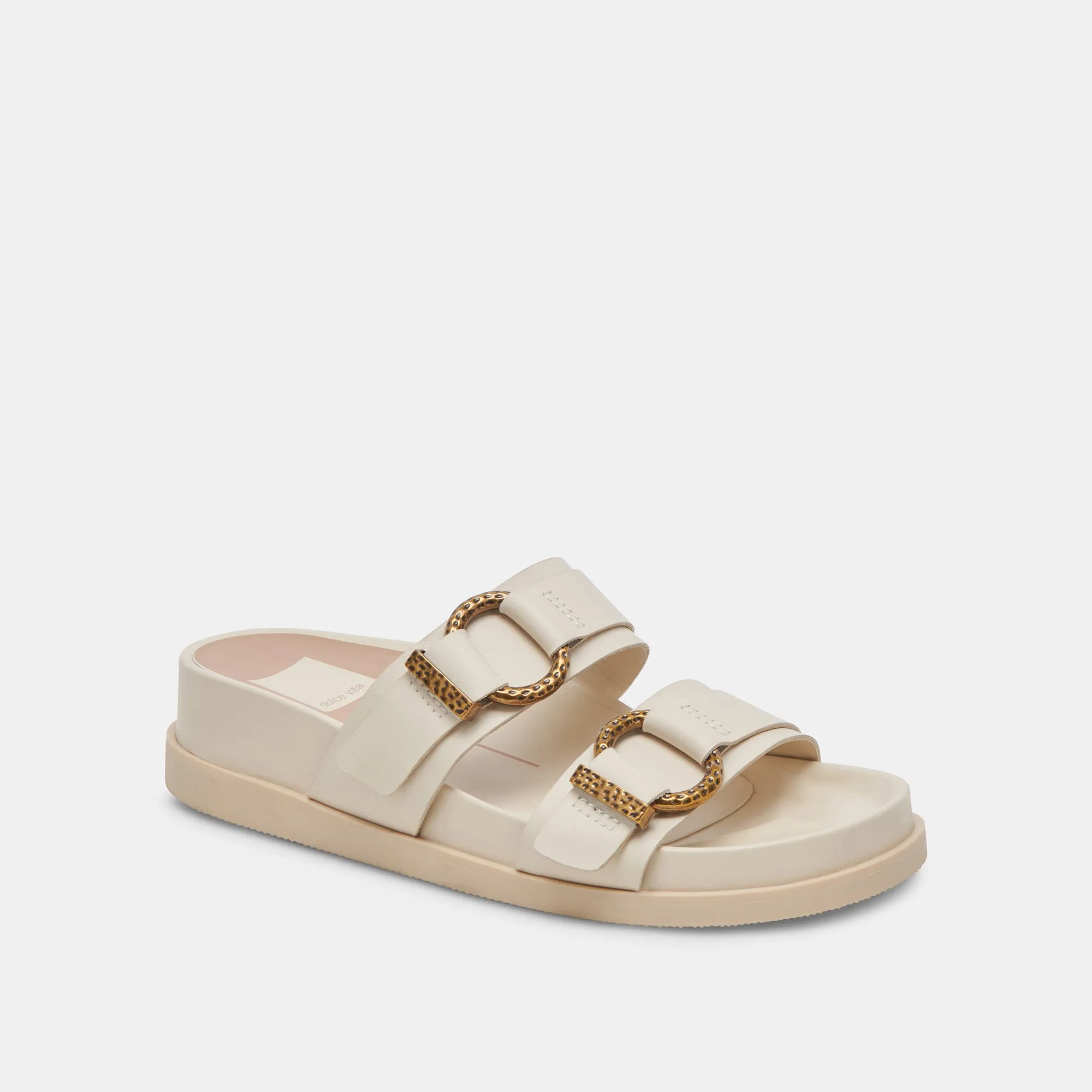 SANDALES SOYA EN CUIR BLANC