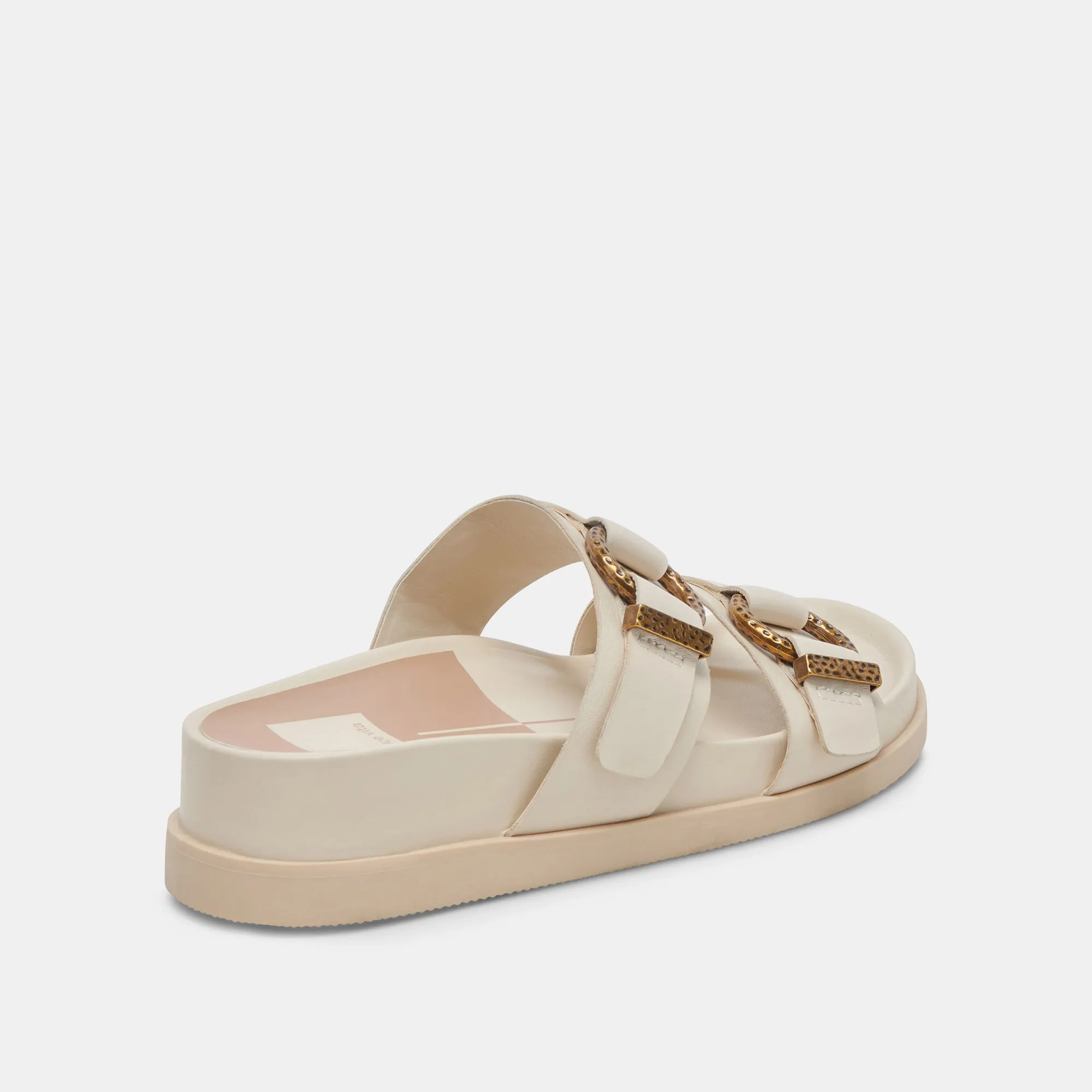 SANDALES SOYA EN CUIR BLANC