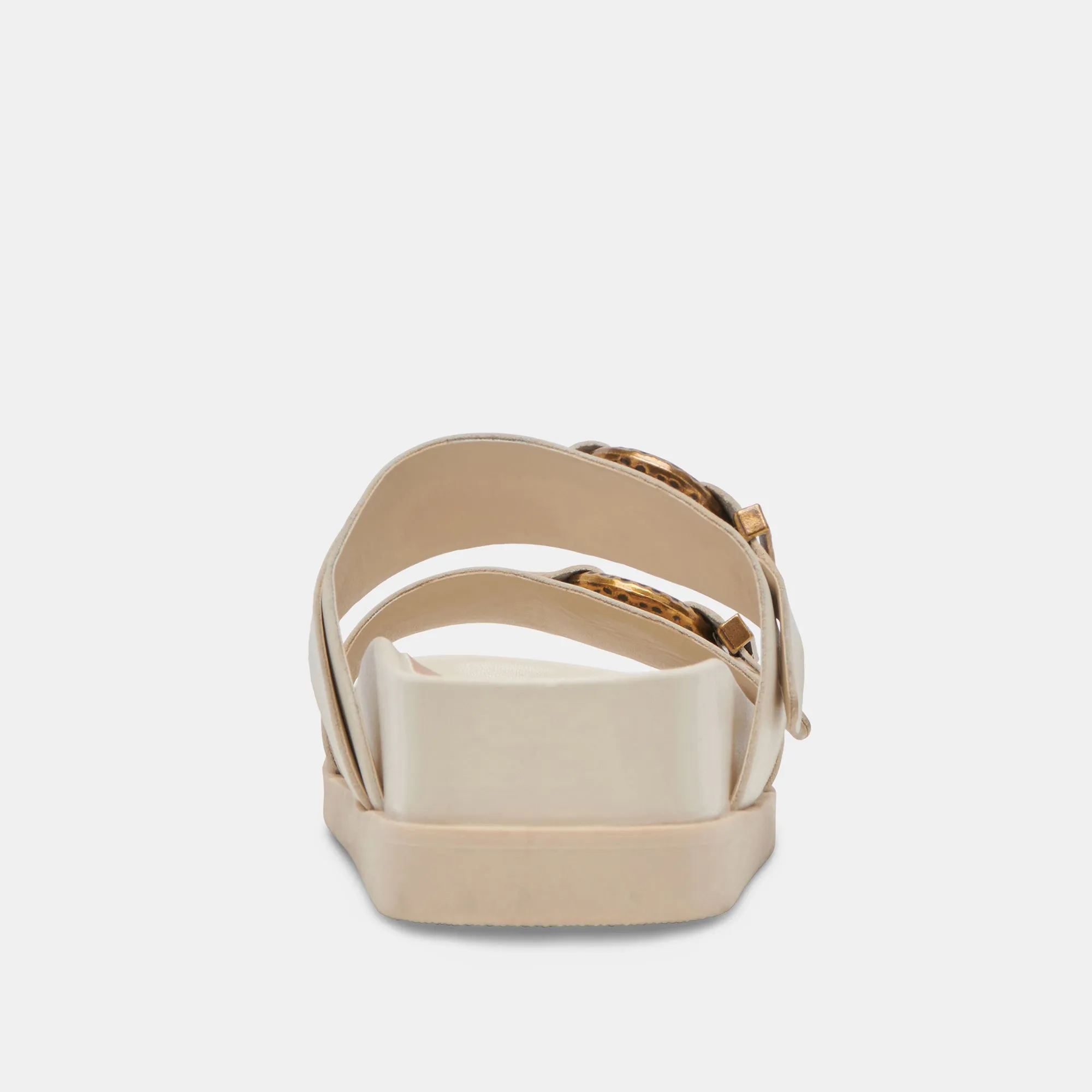 SANDALES SOYA EN CUIR BLANC