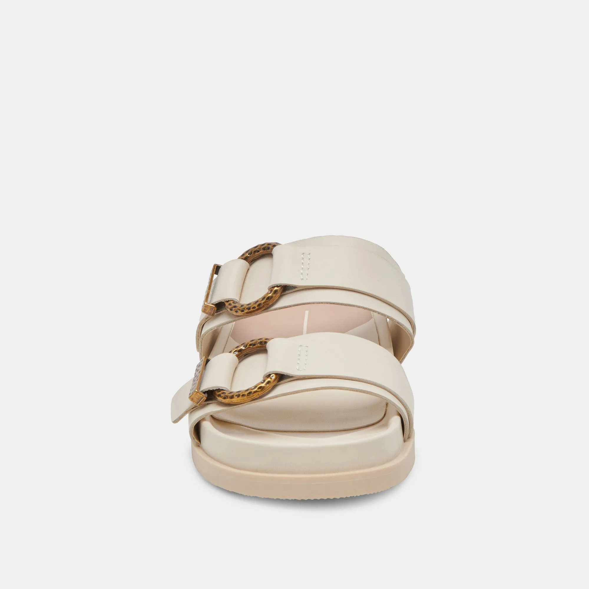 SANDALES SOYA EN CUIR BLANC