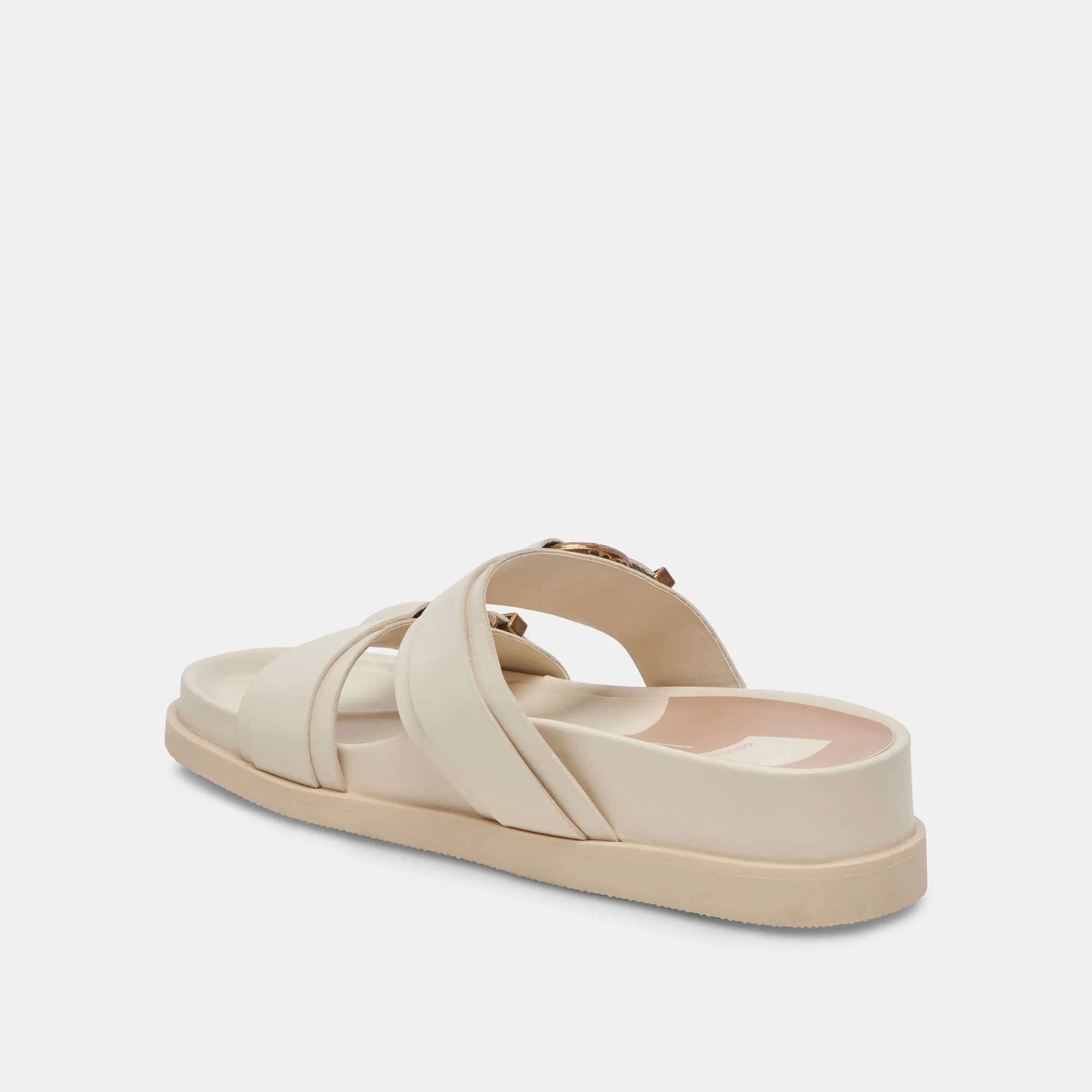 SANDALES SOYA EN CUIR BLANC