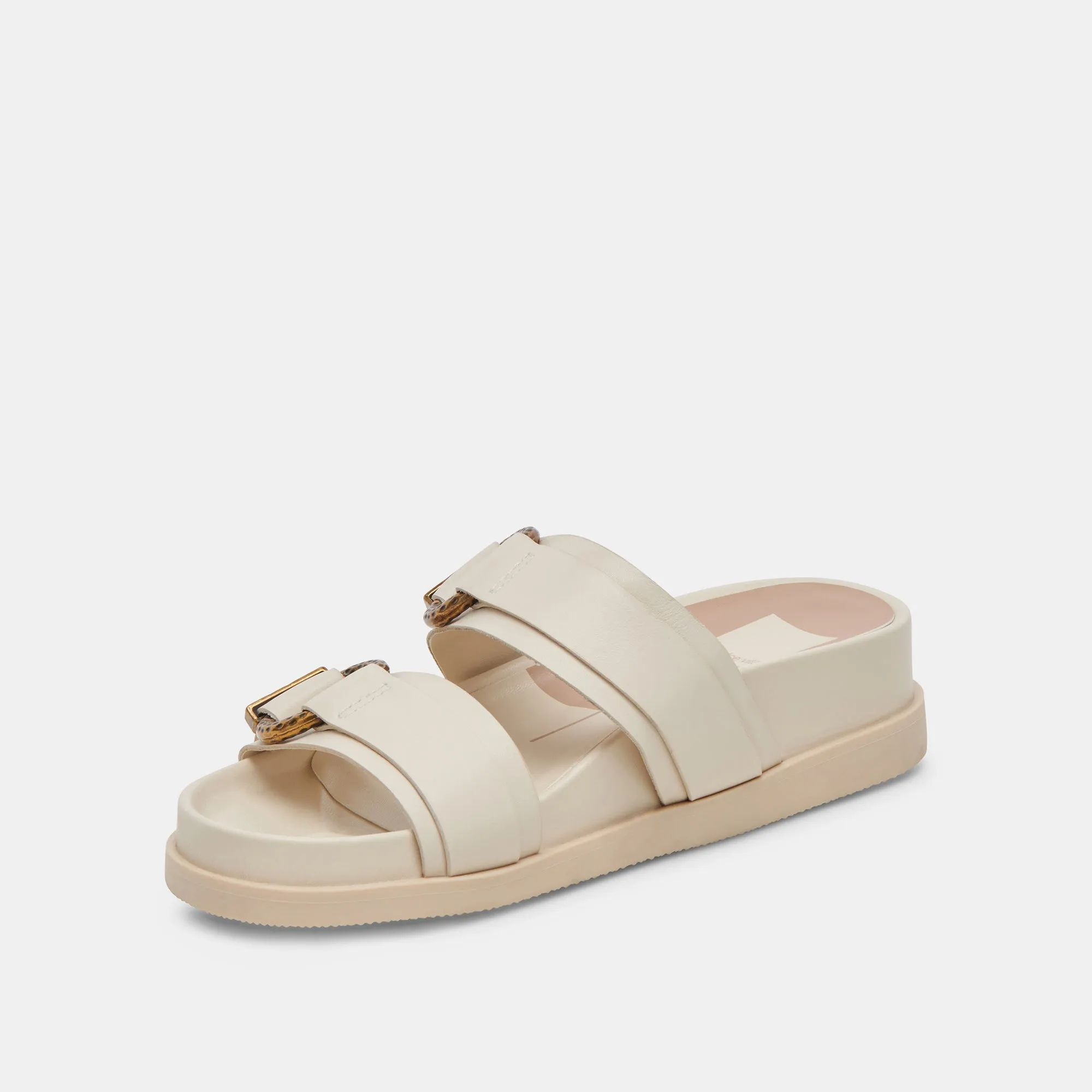 SANDALES SOYA EN CUIR BLANC