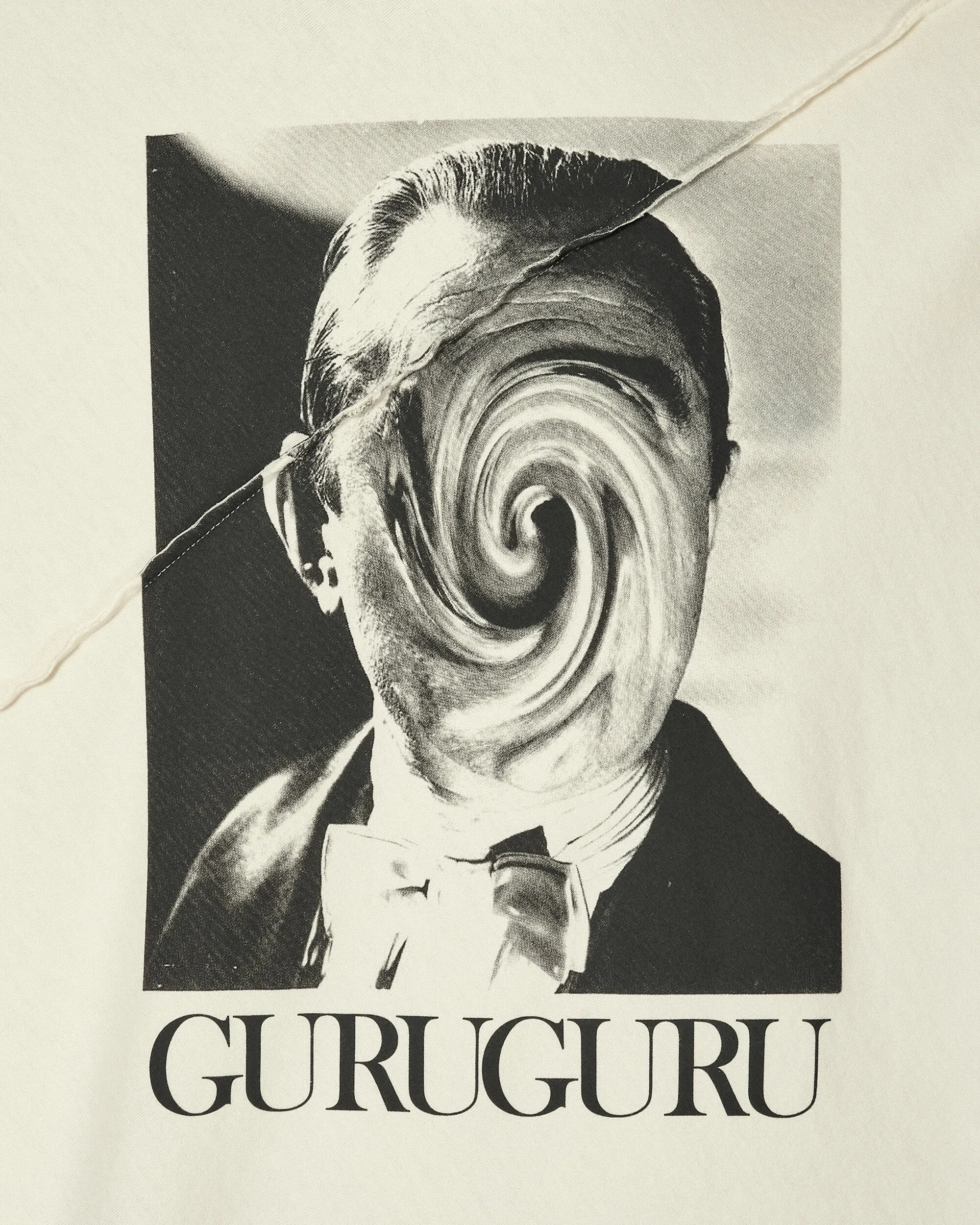 T-shirt à motif spiralé Ivoire