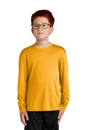 T-shirt à manches longues Sport-Tek Competitor pour jeunes avec technologie d'évacuation de l'humidité - Or