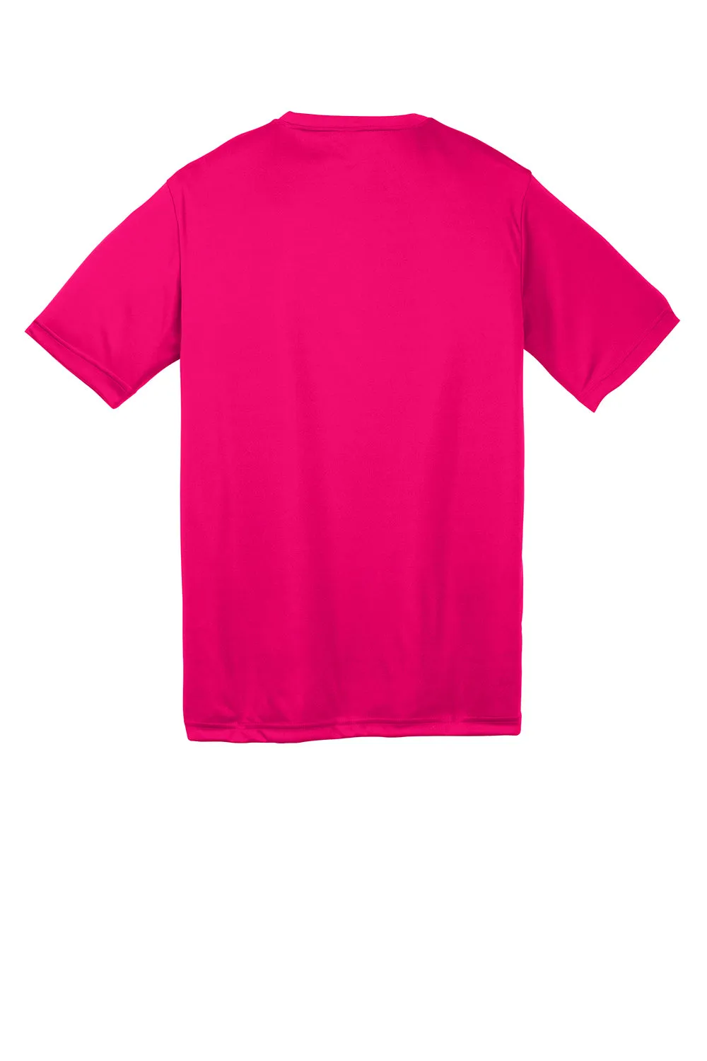 Sport-Tek T-shirt à col rond à manches courtes pour jeunes compétiteurs évacuant l'humidité - Rose framboise - Liquidation