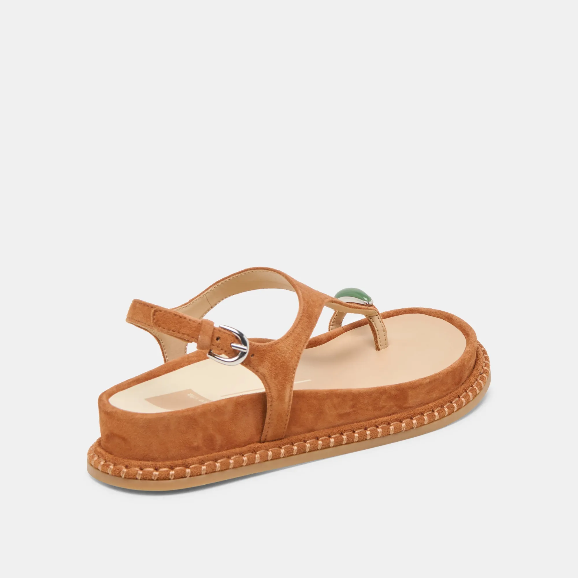 SANDALES STEFAN GEMSTONE EN DAIM CARAMEL