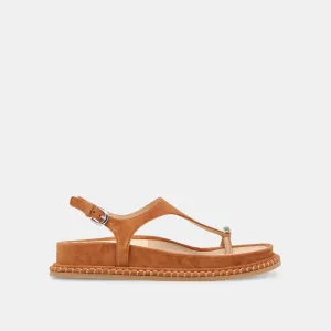 SANDALES STEFAN GEMSTONE EN DAIM CARAMEL