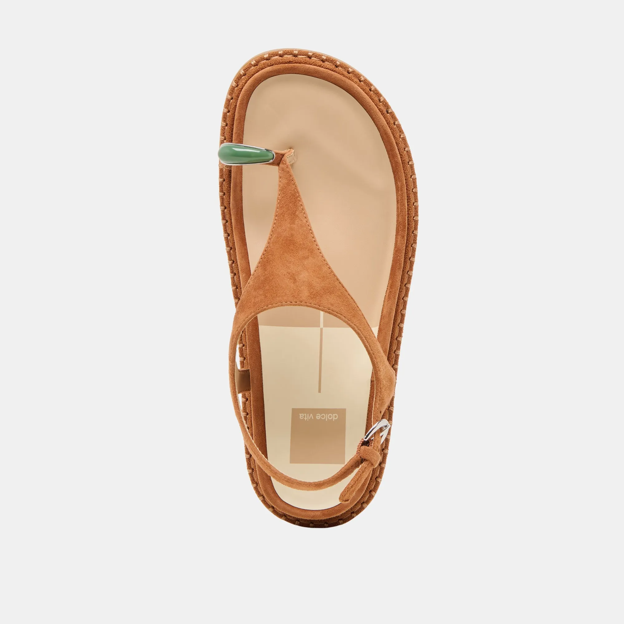 SANDALES STEFAN GEMSTONE EN DAIM CARAMEL