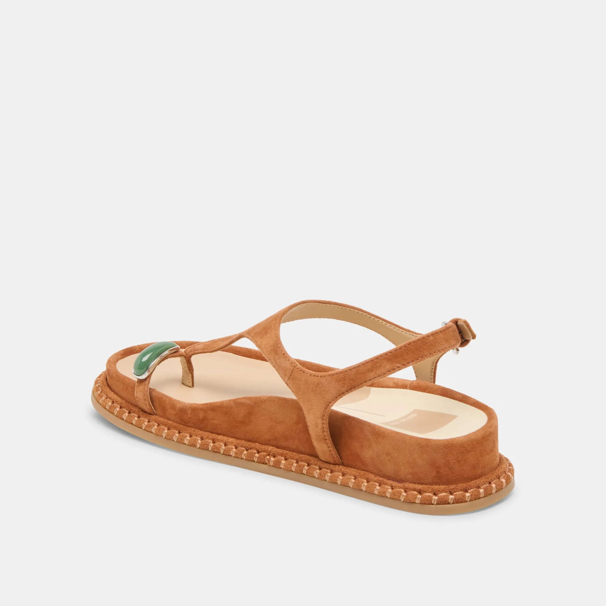 SANDALES STEFAN GEMSTONE EN DAIM CARAMEL