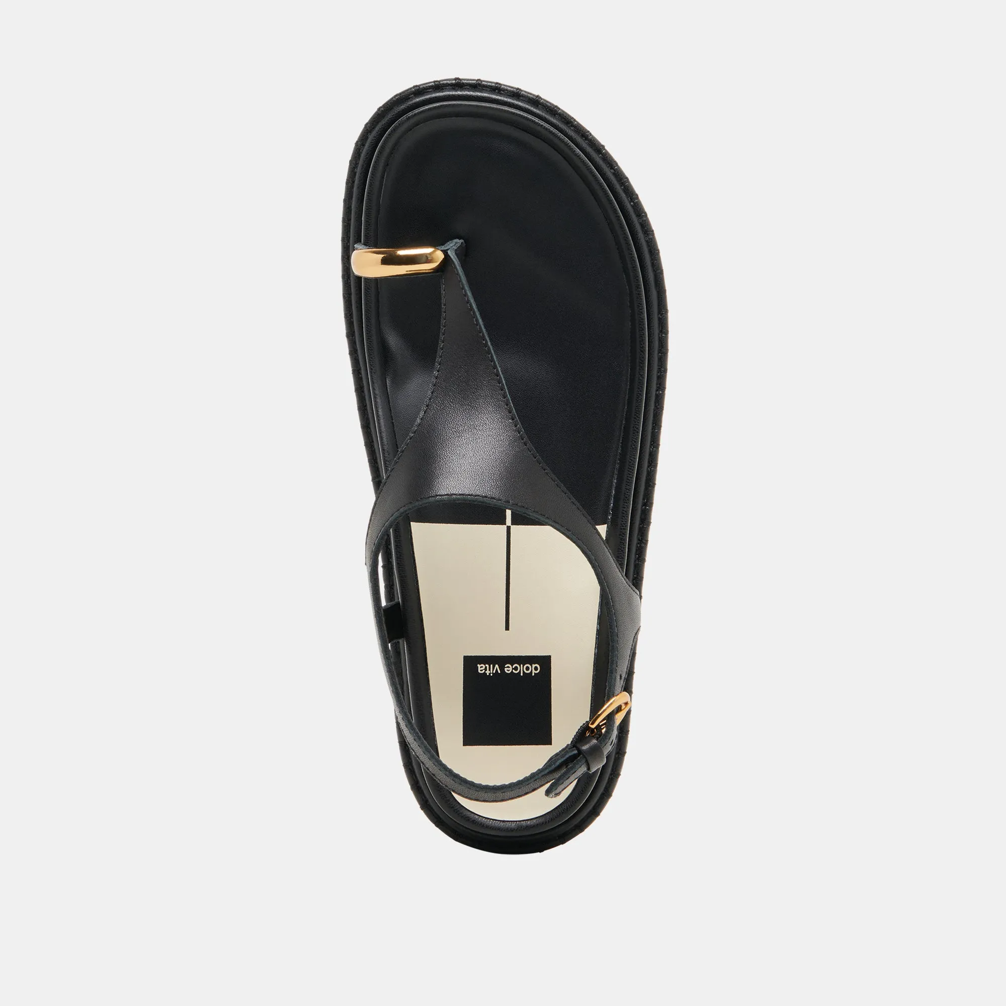 SANDALES STEFAN EN CUIR NOIR