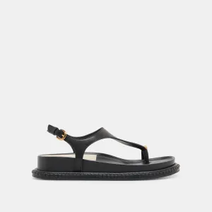 SANDALES STEFAN EN CUIR NOIR