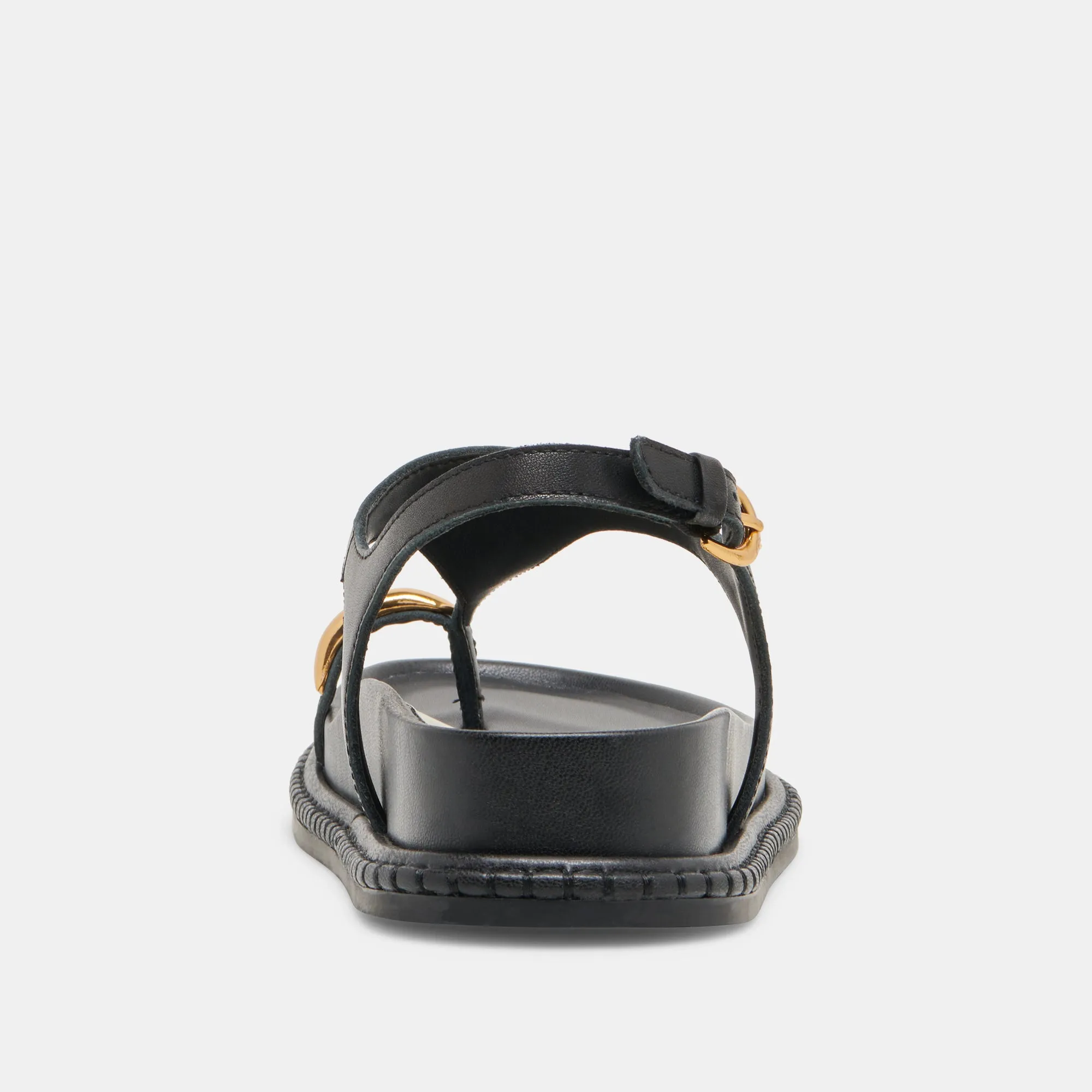 SANDALES STEFAN EN CUIR NOIR