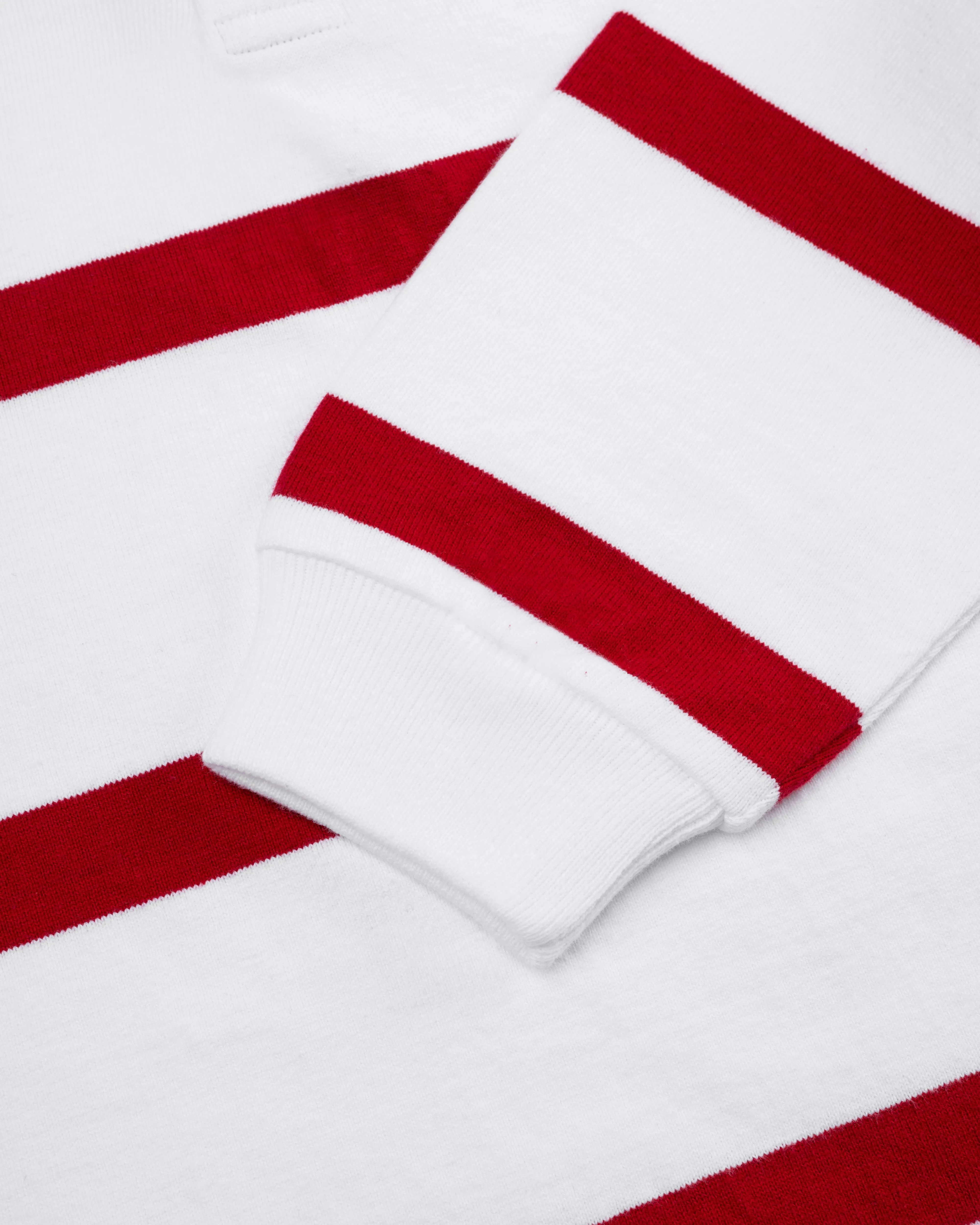 MAILLOT DE RUGBY À RAYURES - BLANC/ROUGE