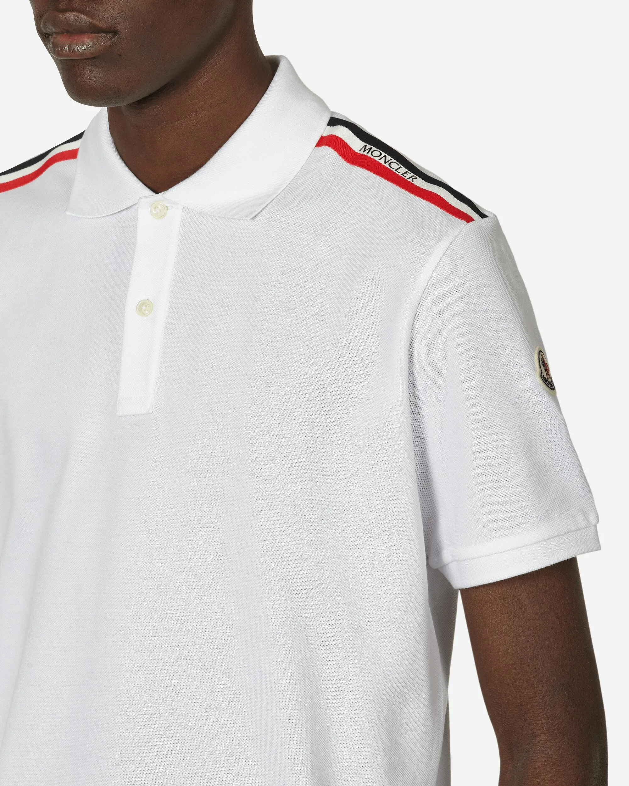 Polo Rayé Blanc