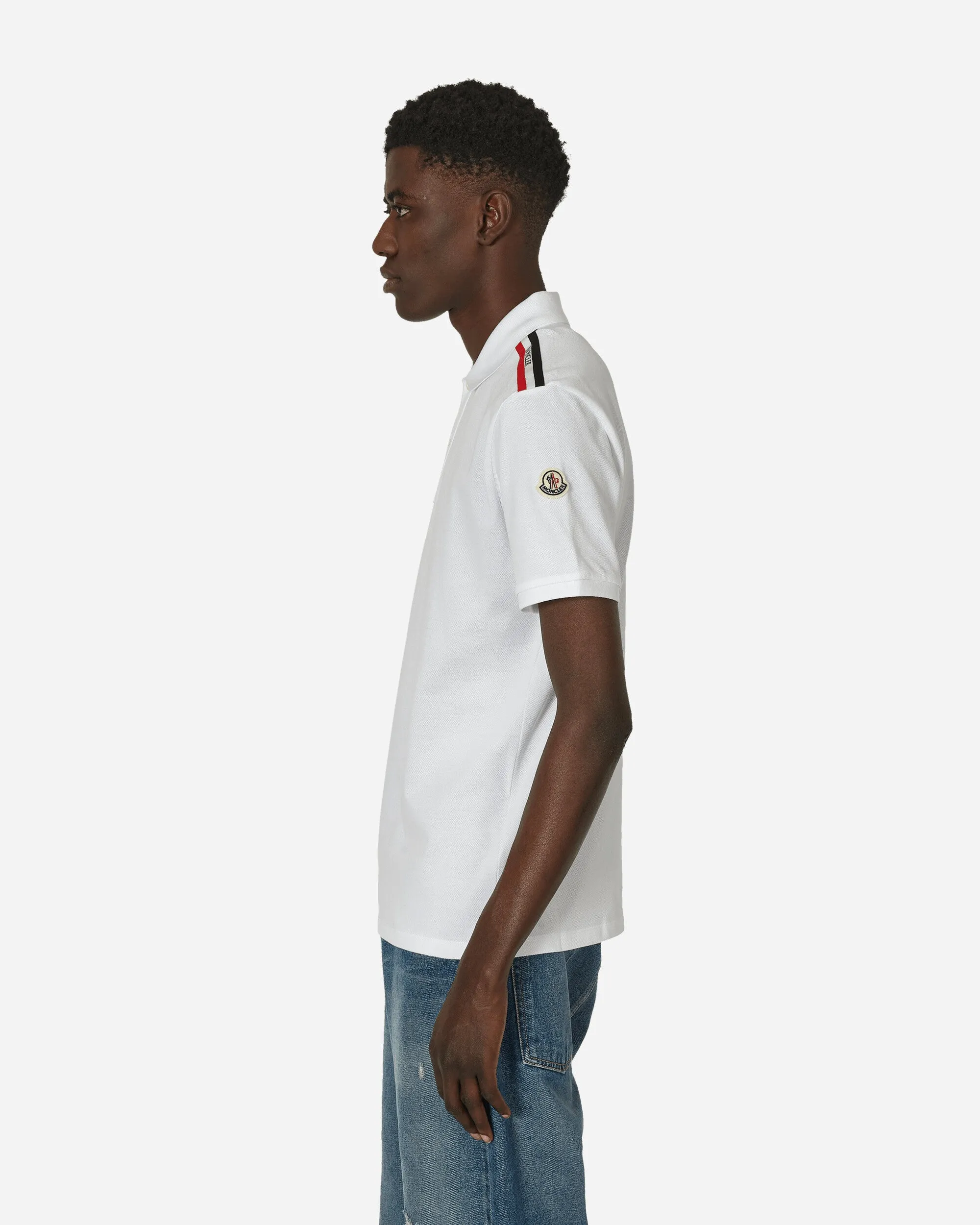 Polo Rayé Blanc
