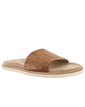 Sandales Suède à Glissière en Marron