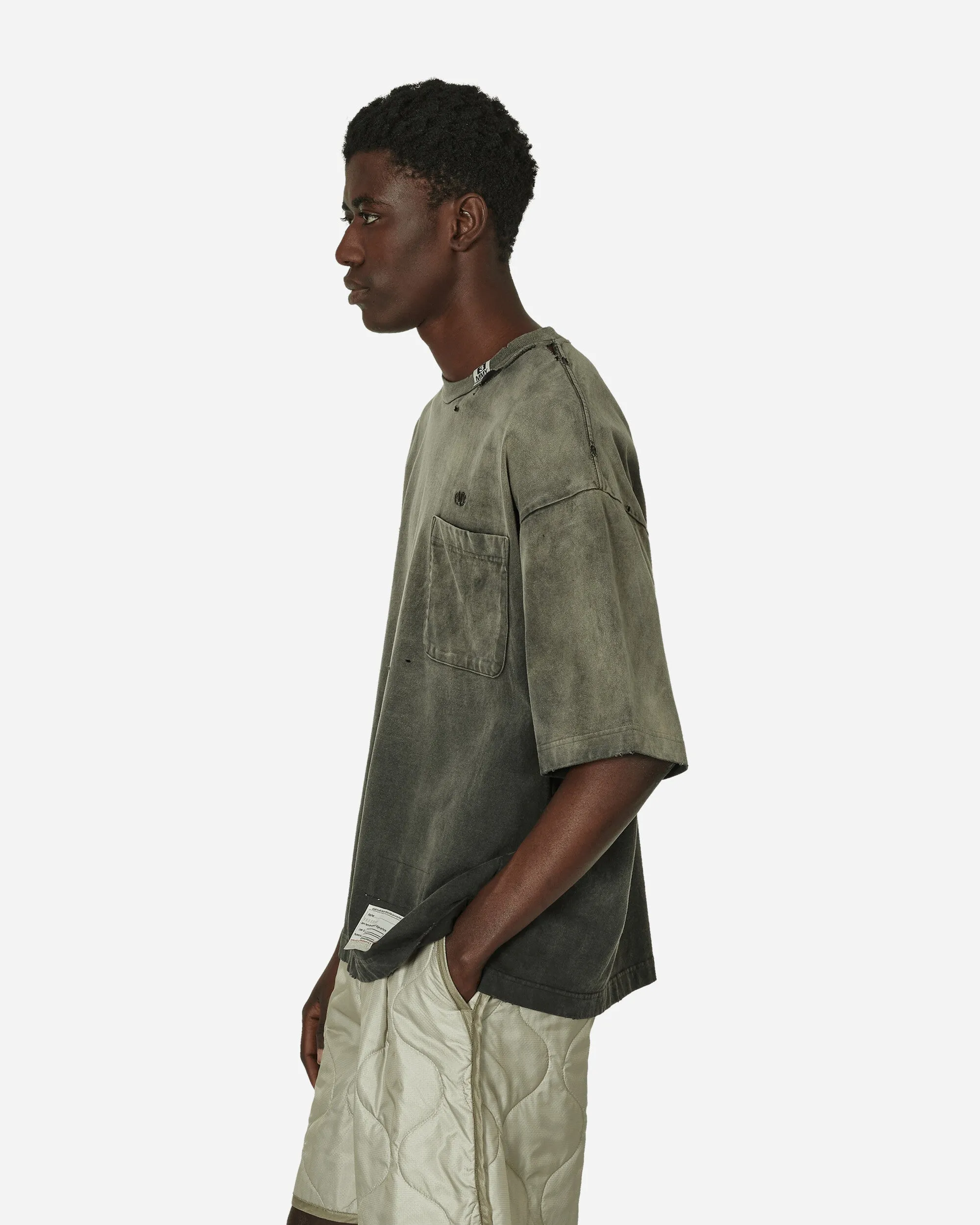 T-Shirt Noir Délavé par le Soleil