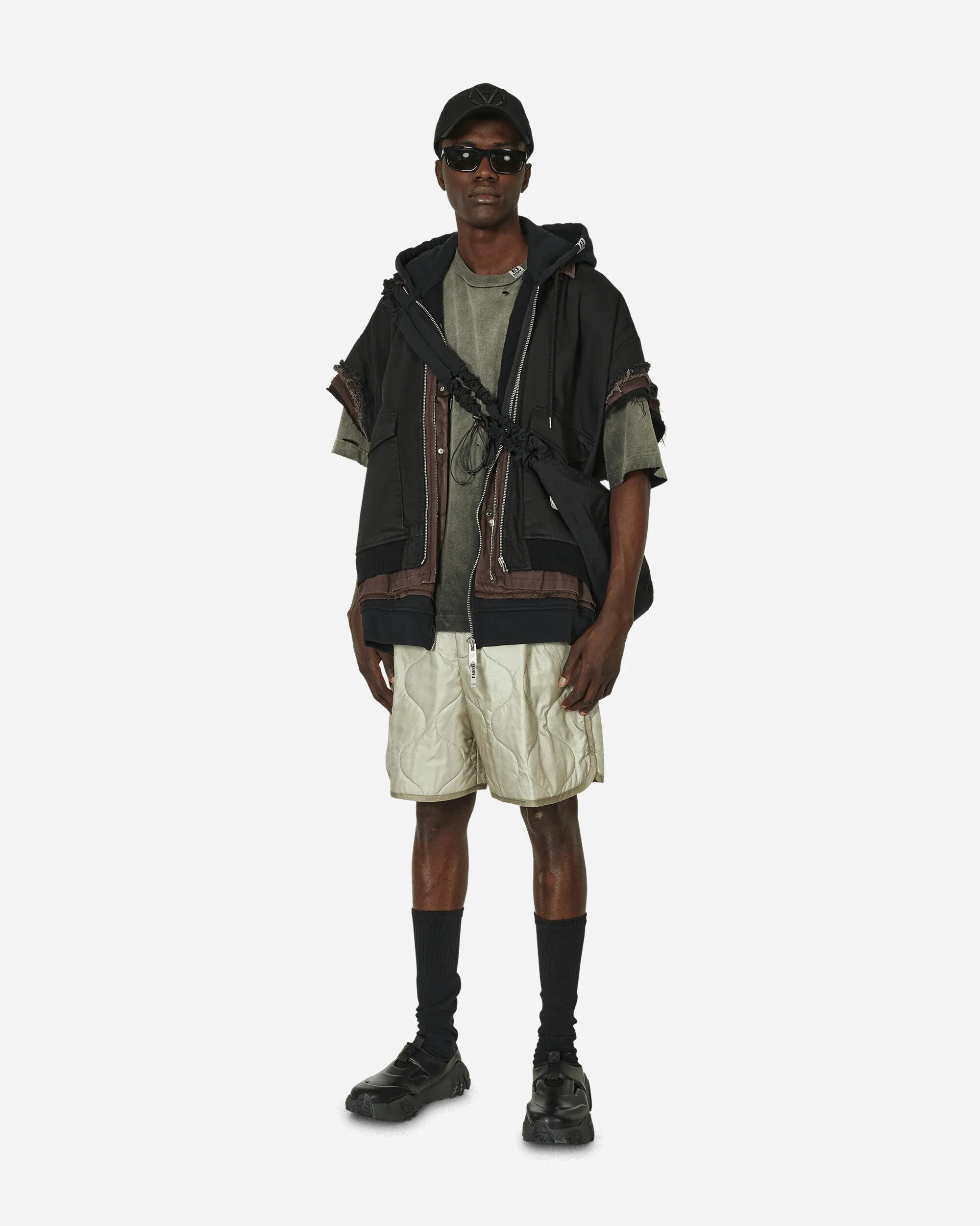 T-Shirt Noir Délavé par le Soleil